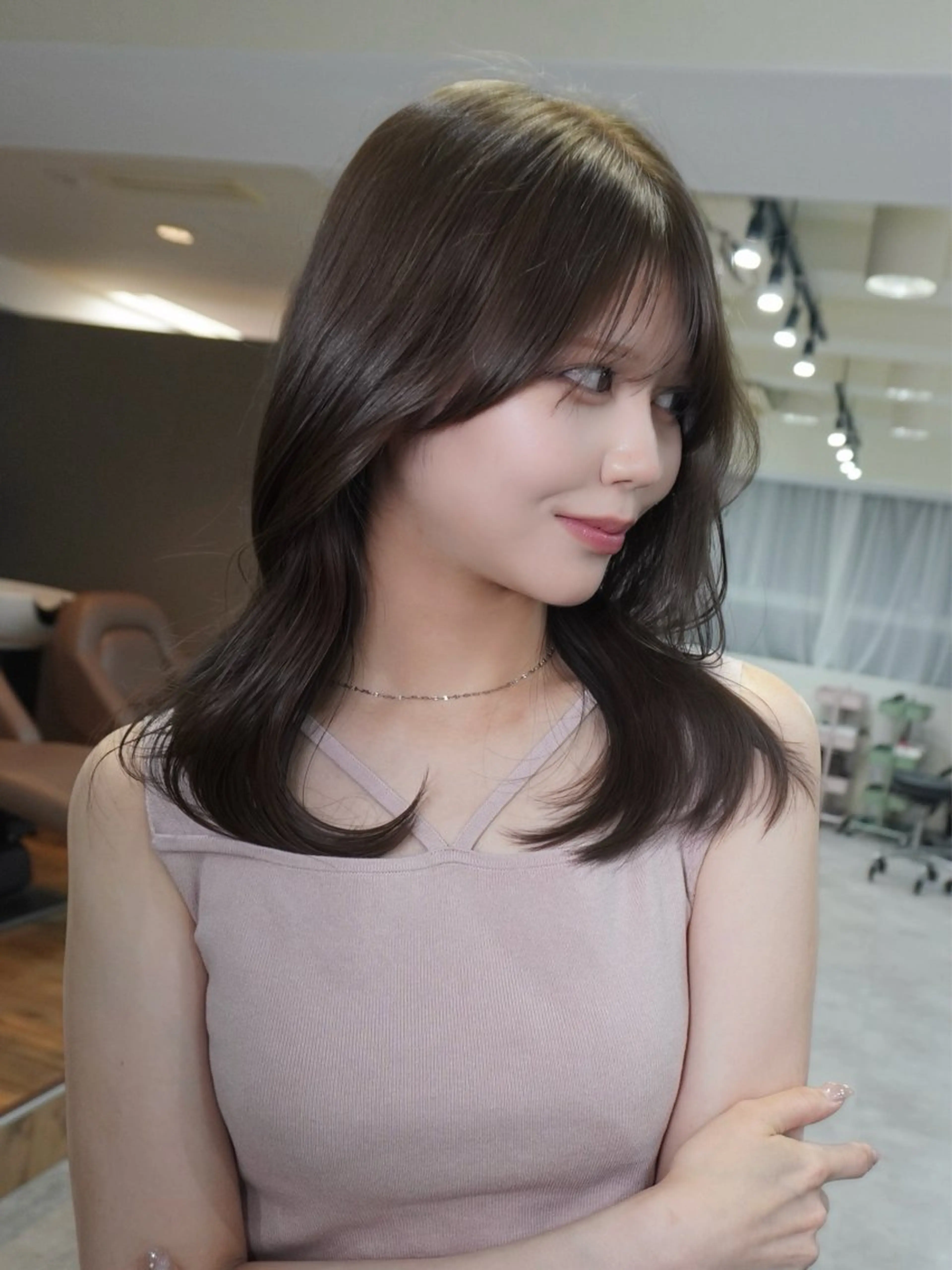 ロング カラー コテ巻き/パーマ/艶 透明感/荻原凜太郎のヘアスタイル