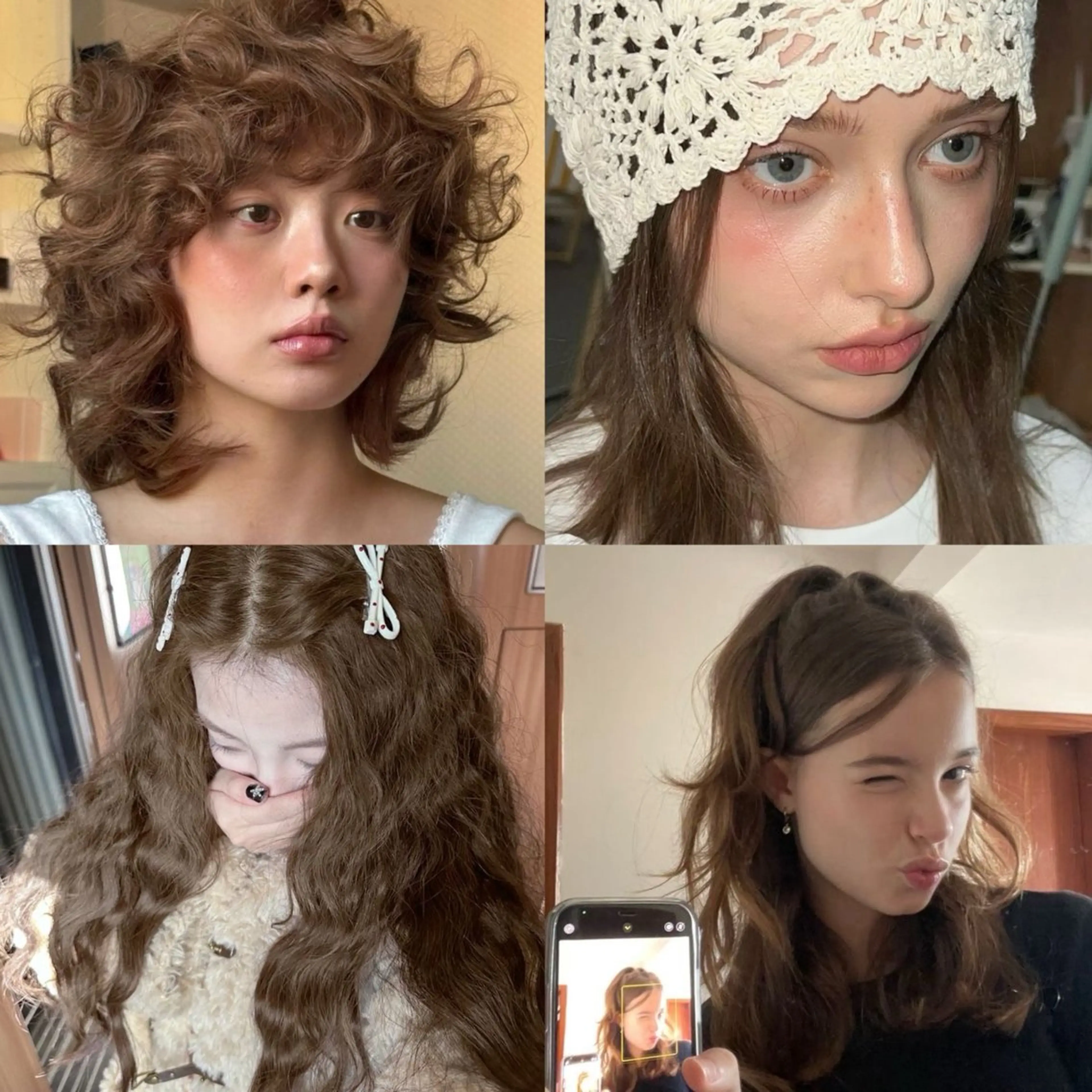 写真ようなベージュ、ブラウン系カラーをさせていただけるお客様🐻🤎トリートメント付きの写真