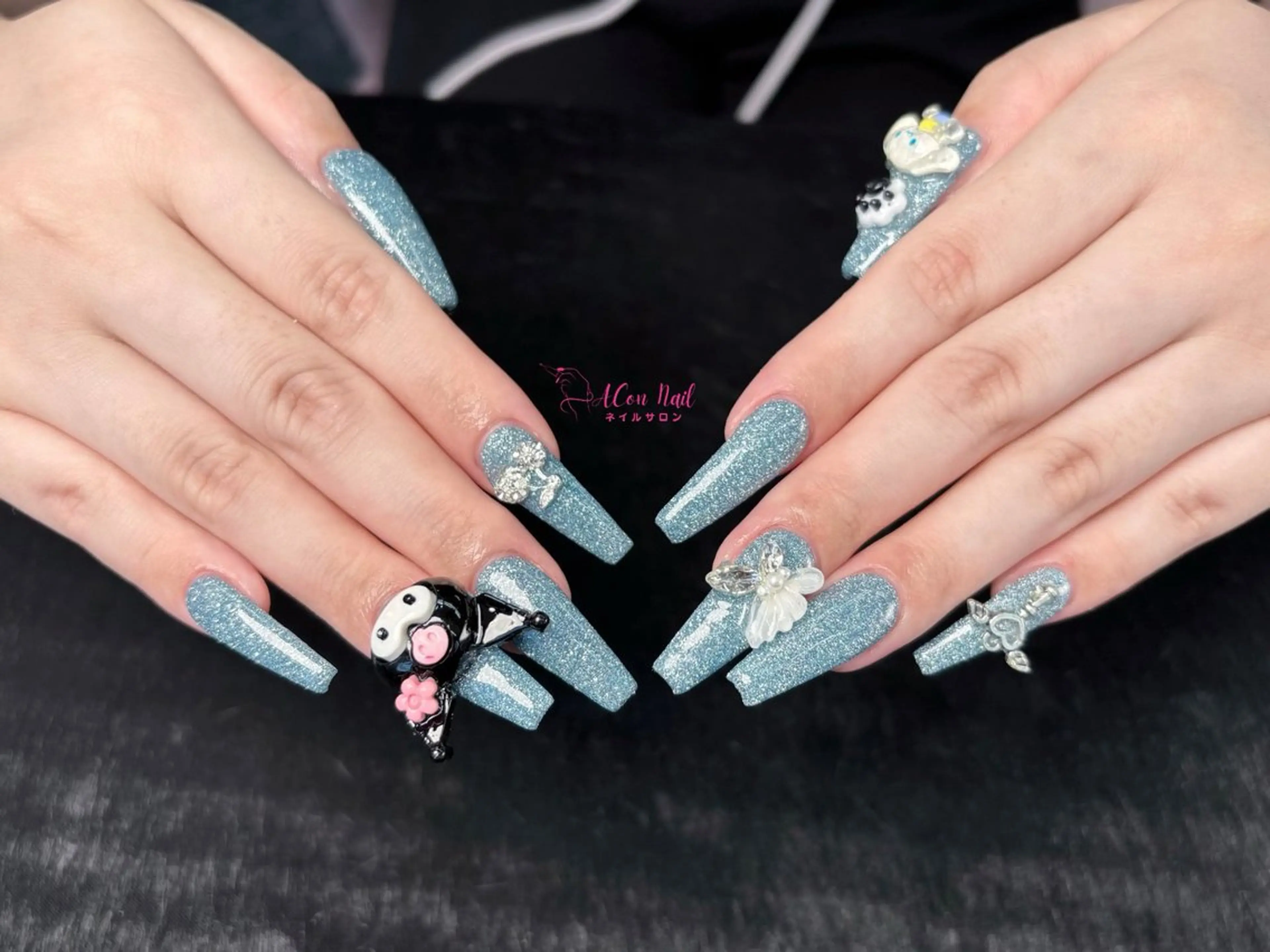 ネイル 桜ネイル 長さ出し フラワーネイル フレンチネイル ジェルネイル ハンドネイル AConNailSalon所属・ACon NailSalonのネイルデザイン