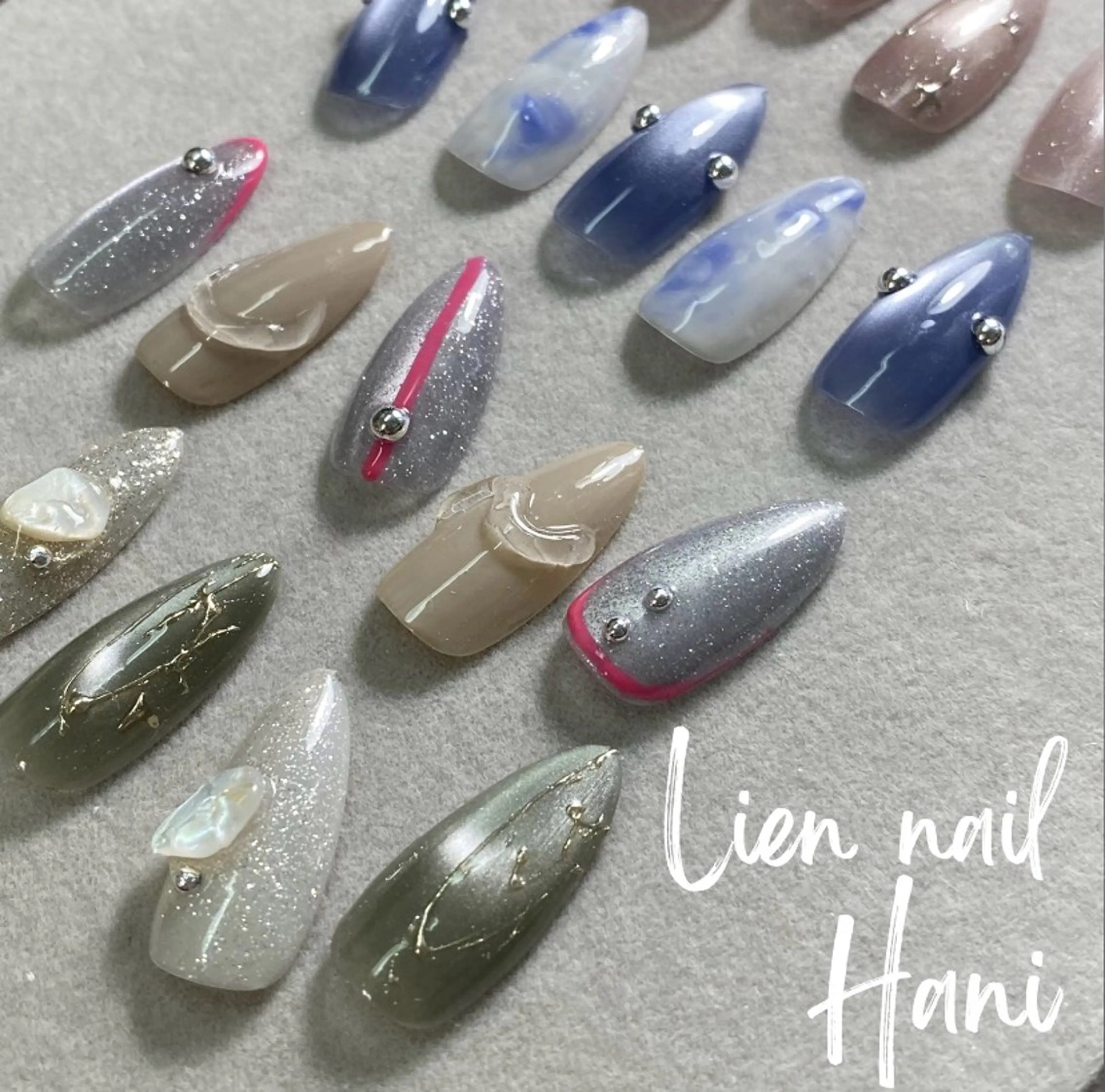 ネイル 長さ出し ニュアンスネイル Lien nail所属・Lien nail .Haniのネイルデザイン