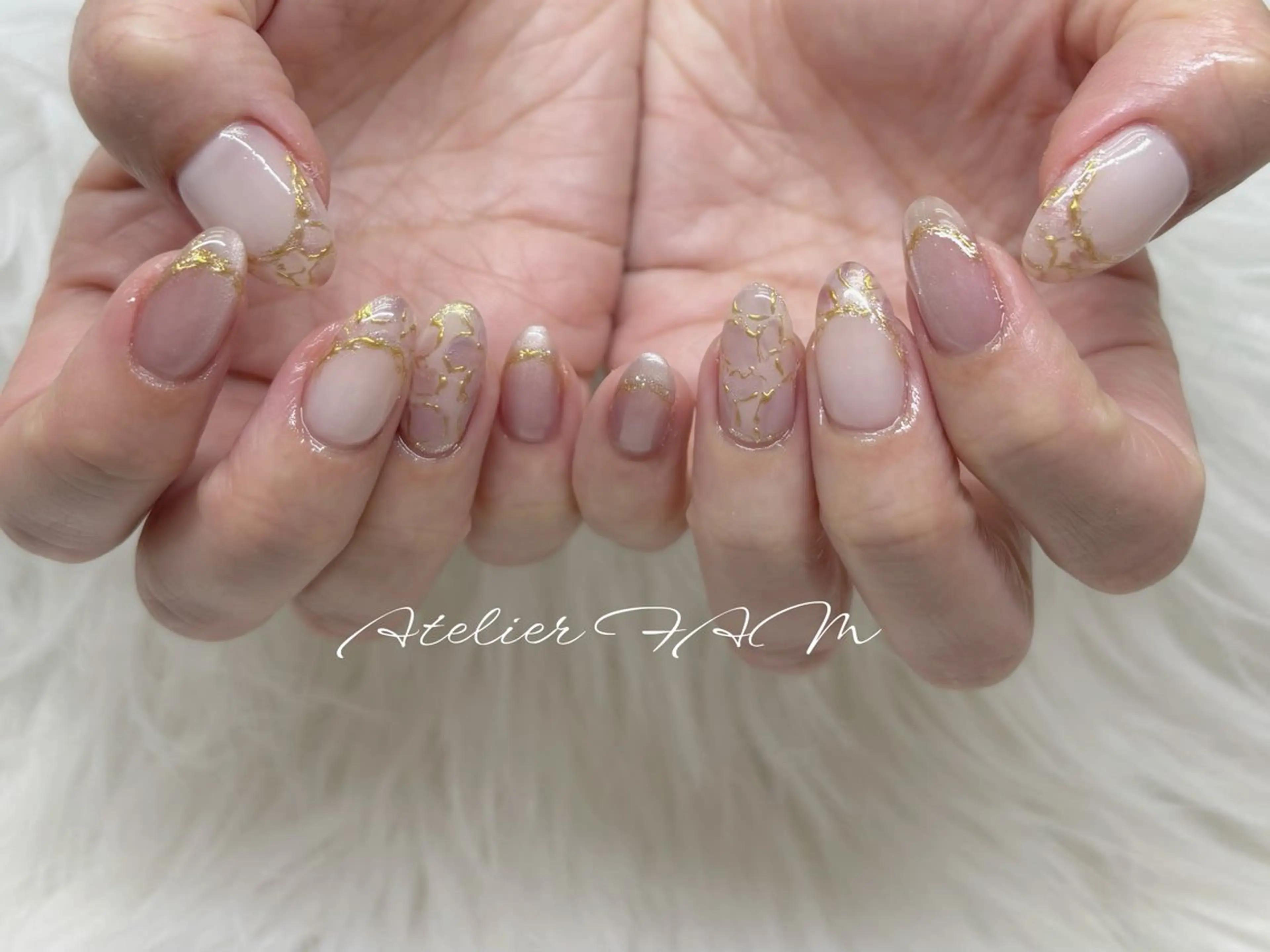 ミディアム ハンドネイル nail&eyelashsalon atelier fam上本町店所属・アトリエ FAMのネイルデザイン