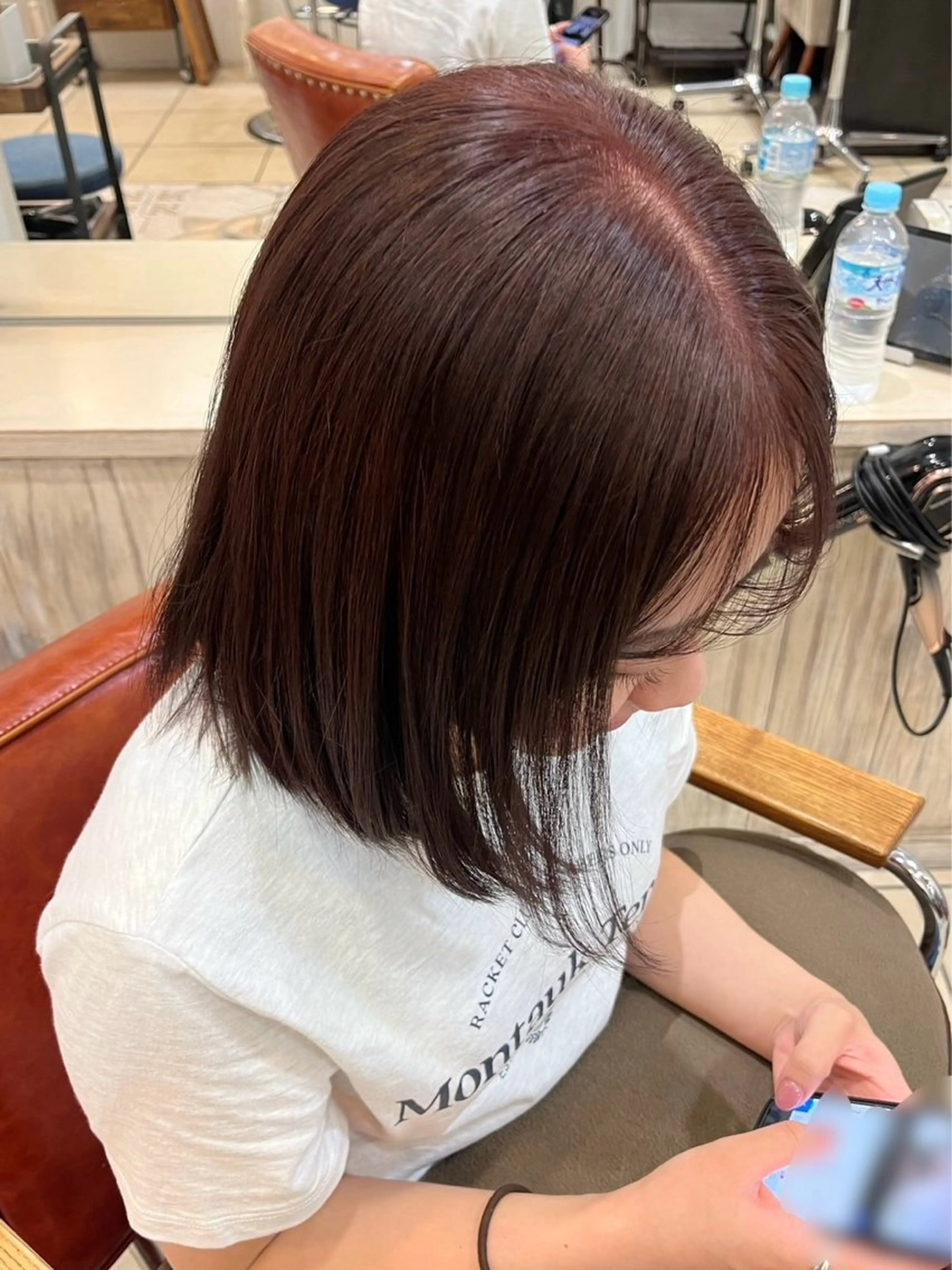 ミディアム カラー ブラウンカラー ローズカラー ローズブラウン ヘアカラー 渋谷/原宿 カラー× トリートメント ｻﾜのヘアスタイル