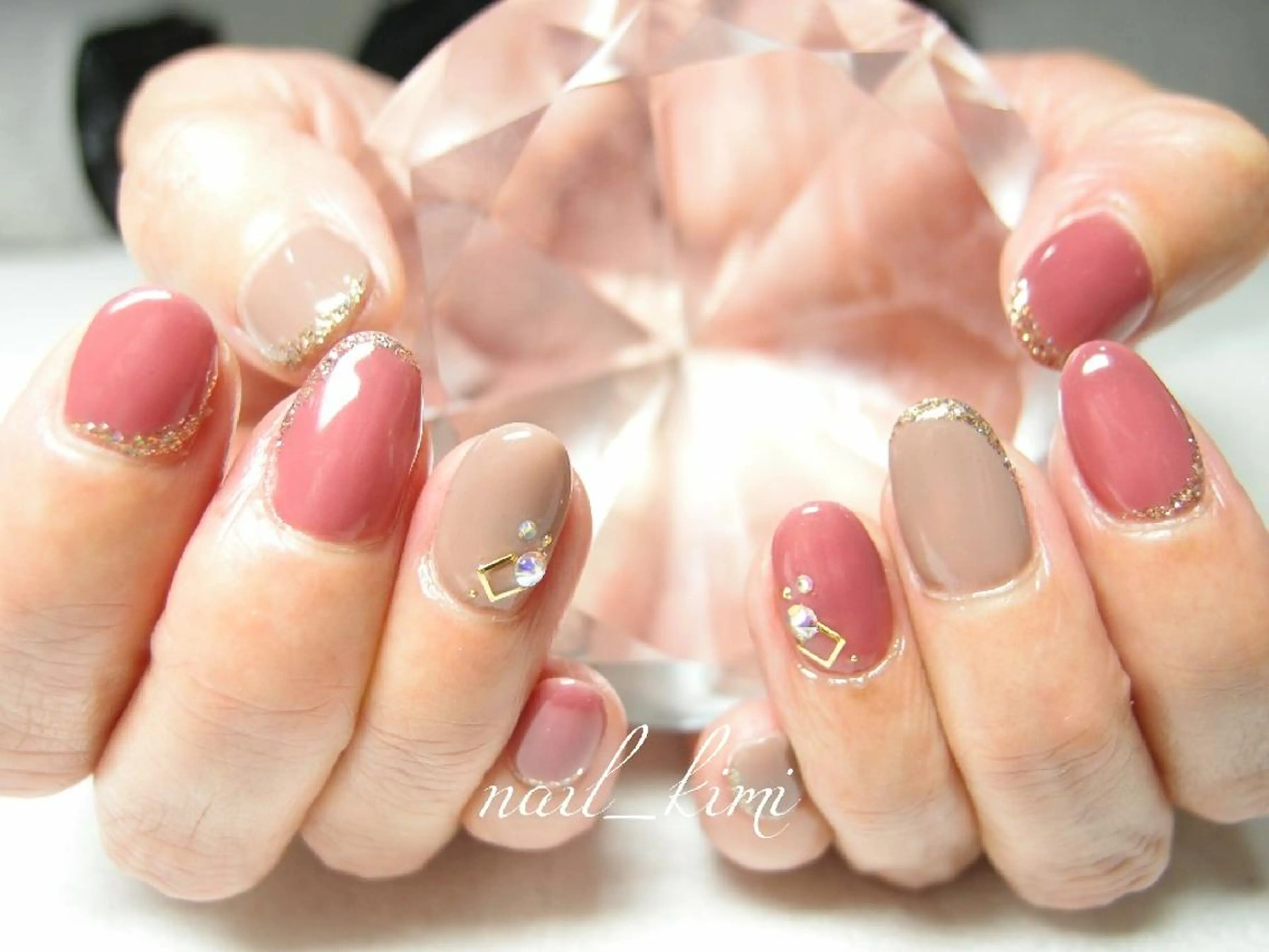 メンズ ネイル ラメ(グリッター) ワンカラーネイル ストーンネイル ConneQt所属・ETHOSENSE. kimikaのネイルデザイン