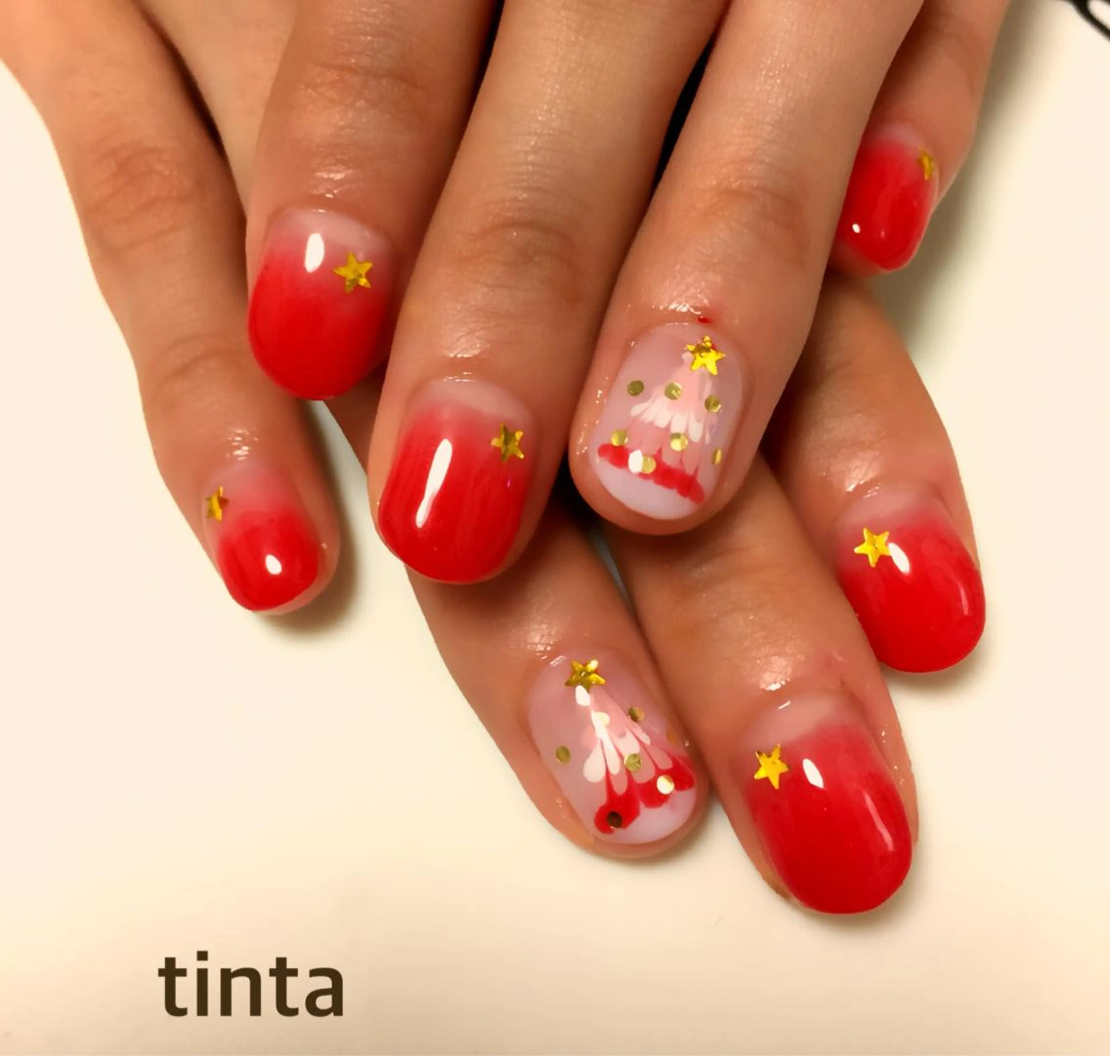 ネイル ピーコックネイル 冬ネイル クリスマス ネイルサロン ティンタ所属・馬場 典子のネイルデザイン