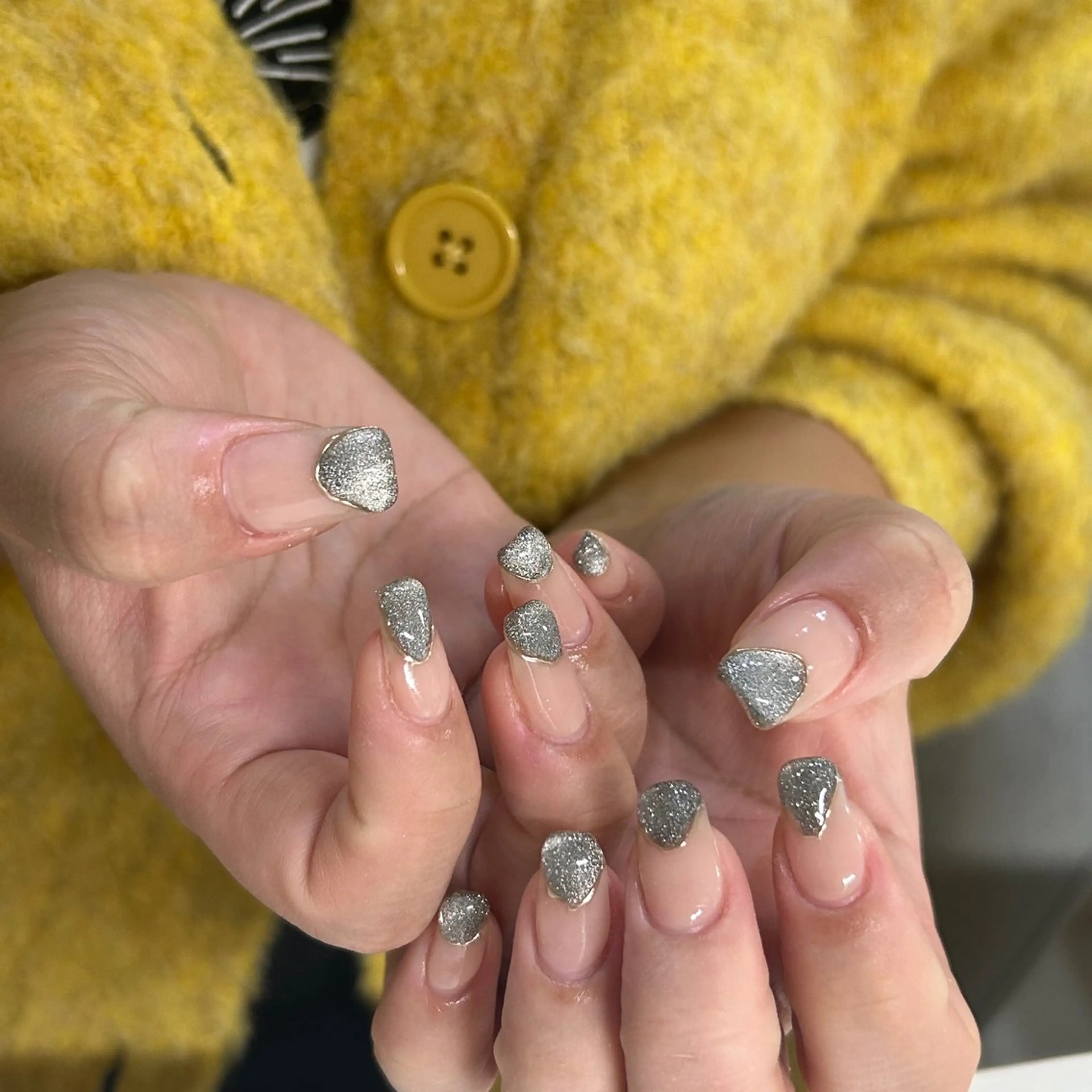 ネイル ブルー フットネイル ジェルネイル キラキラネイル 韓国ネイル RooM -produce by maynail-所属・RooM -mizuki-のネイルデザイン