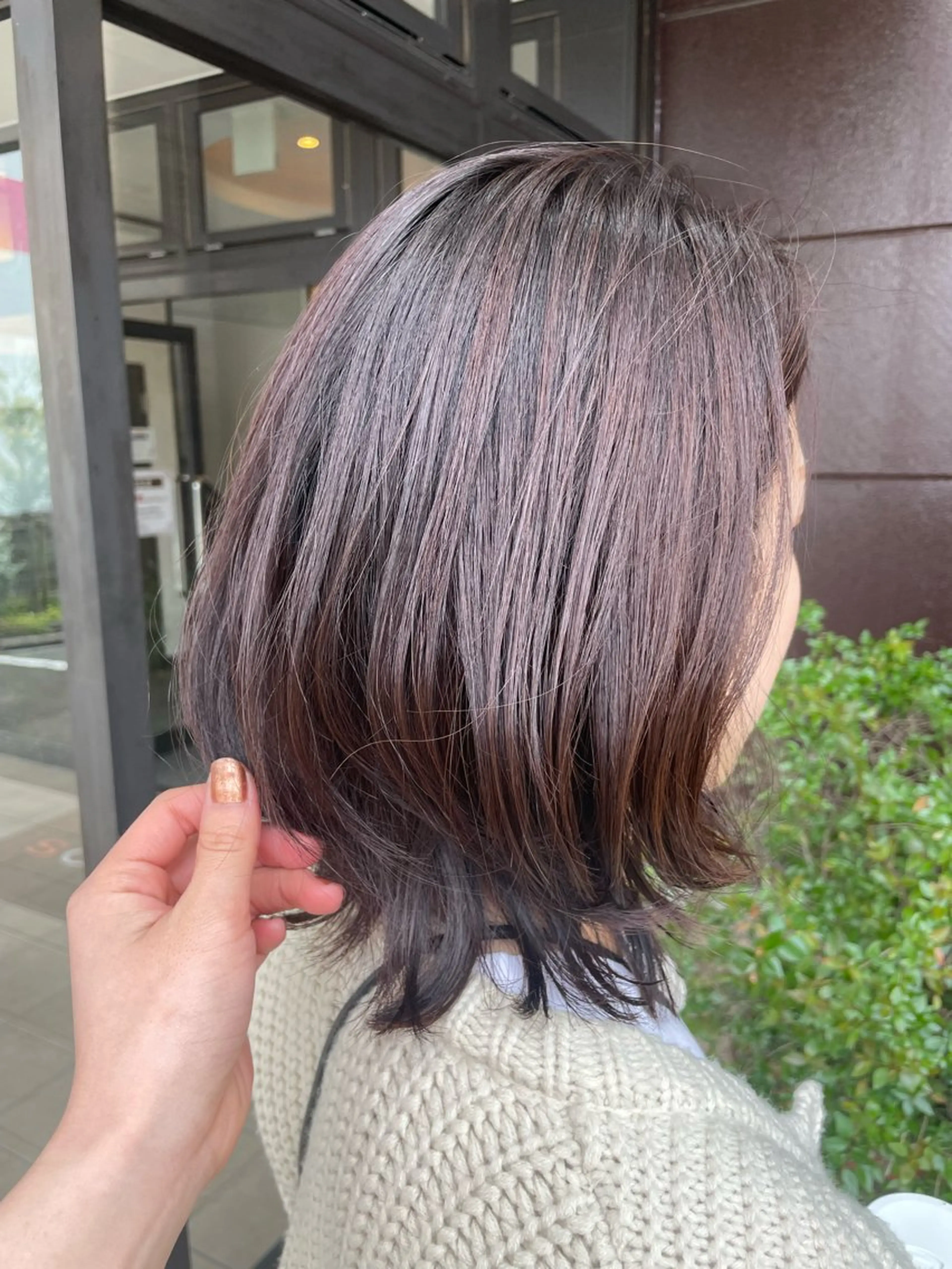 ミディアム カラー 梨子🐣艶カラー🌈 ダメージレス💖のヘアスタイル