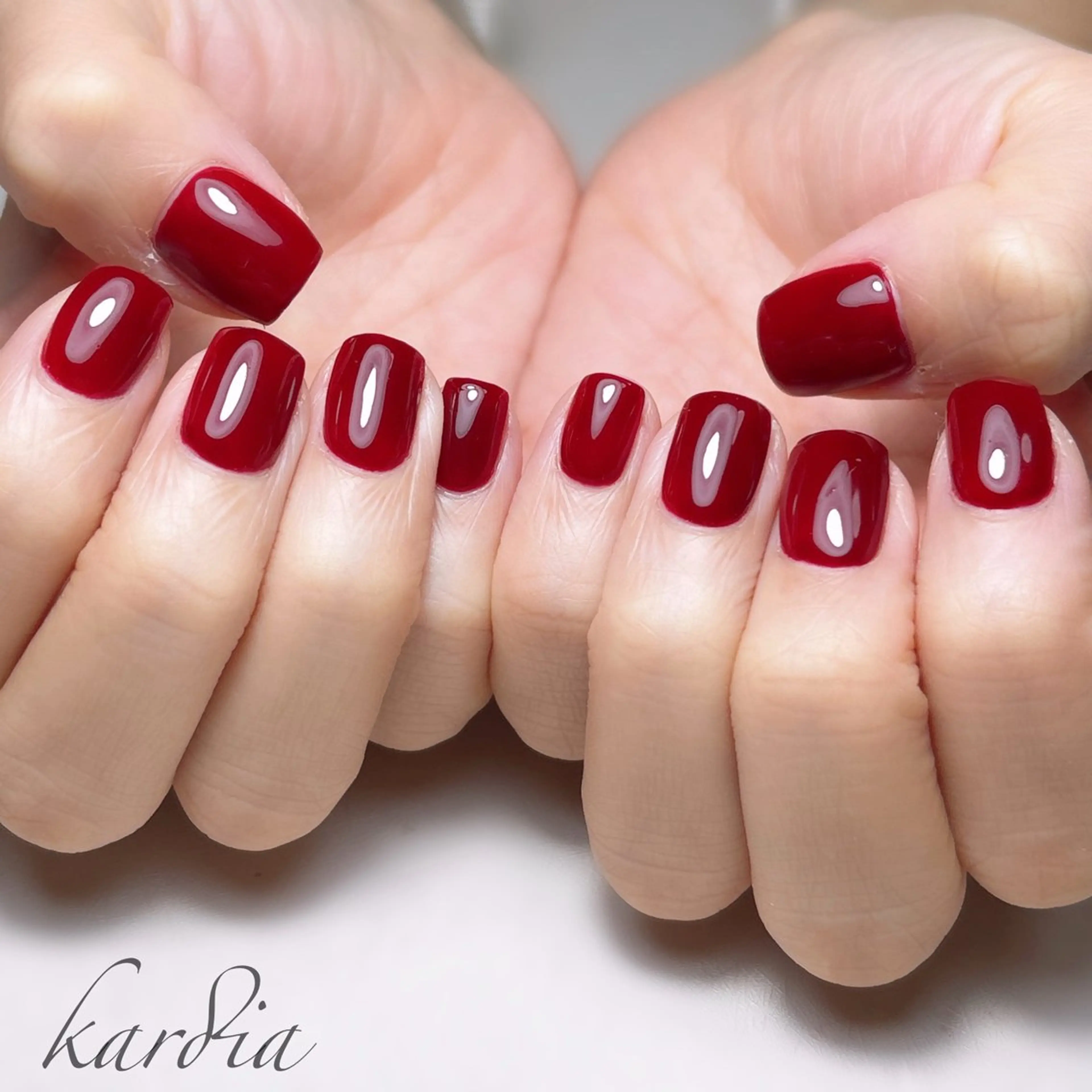 ネイル ハンドネイル καρδιά -ｶﾙﾃﾞｨｱ-のネイルデザイン