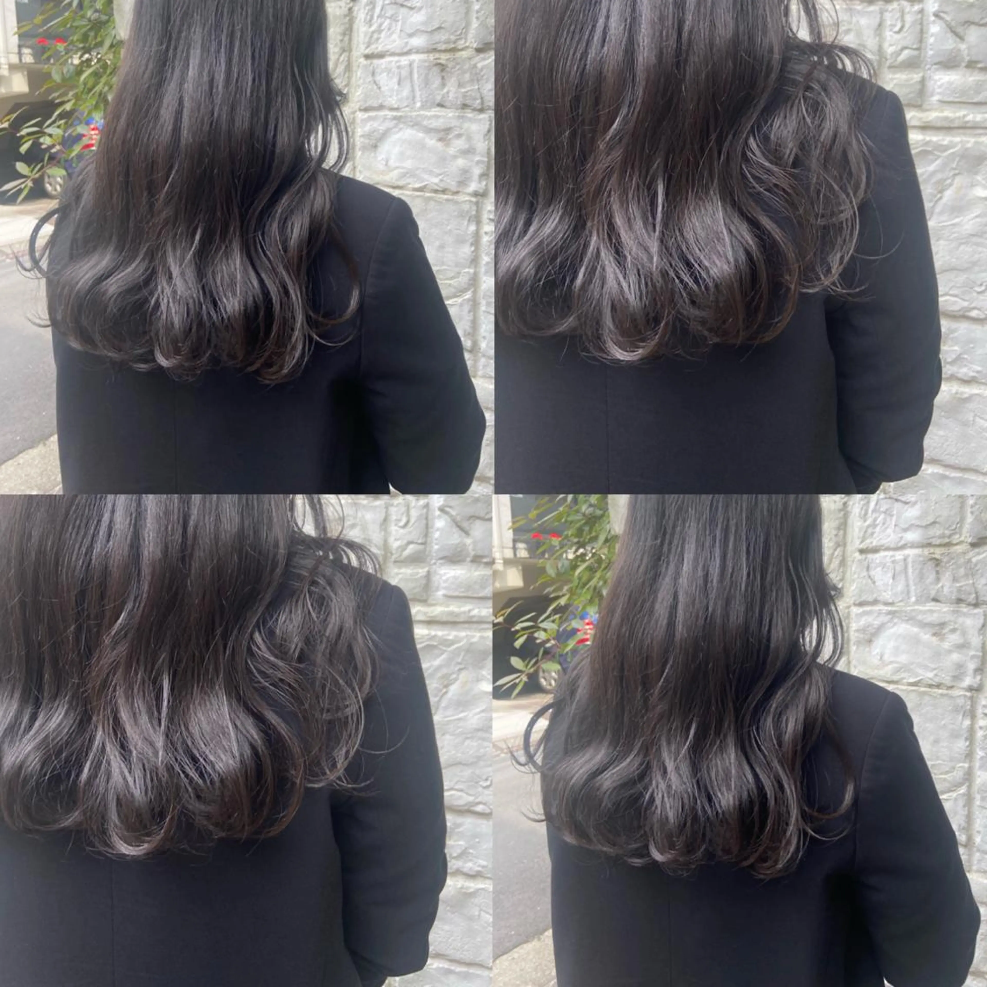 セミロング カラー 透明感カラー ダークグレー ダークグレージュ グレージュ ラベンダーカラー カジュアルを女っぽく 𝗮𝘆𝗮𝗰𝗼のヘアスタイル