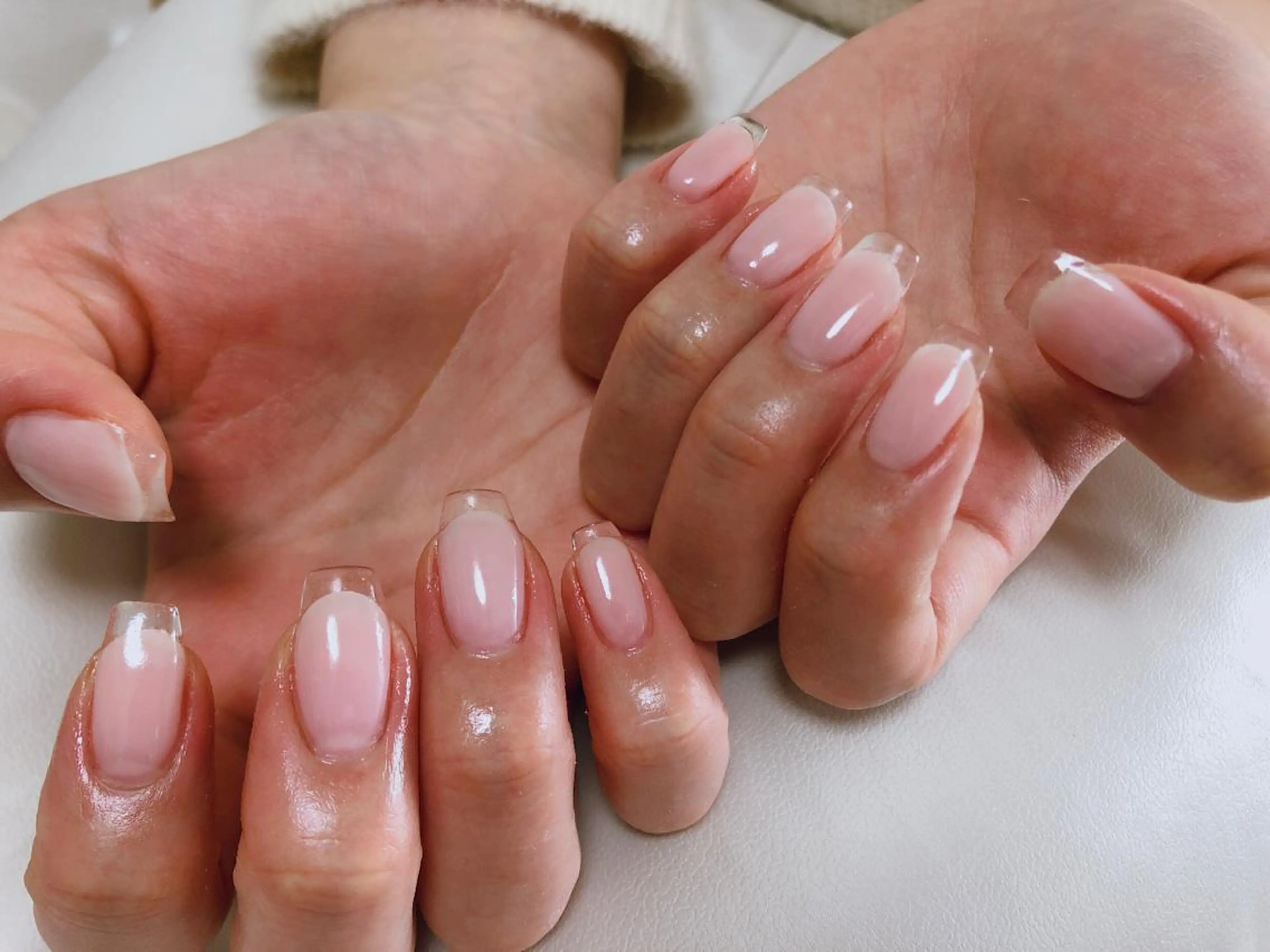 ネイル クリアネイル フレンチネイル ハンドネイル kiki nail 二子玉川のネイルデザイン