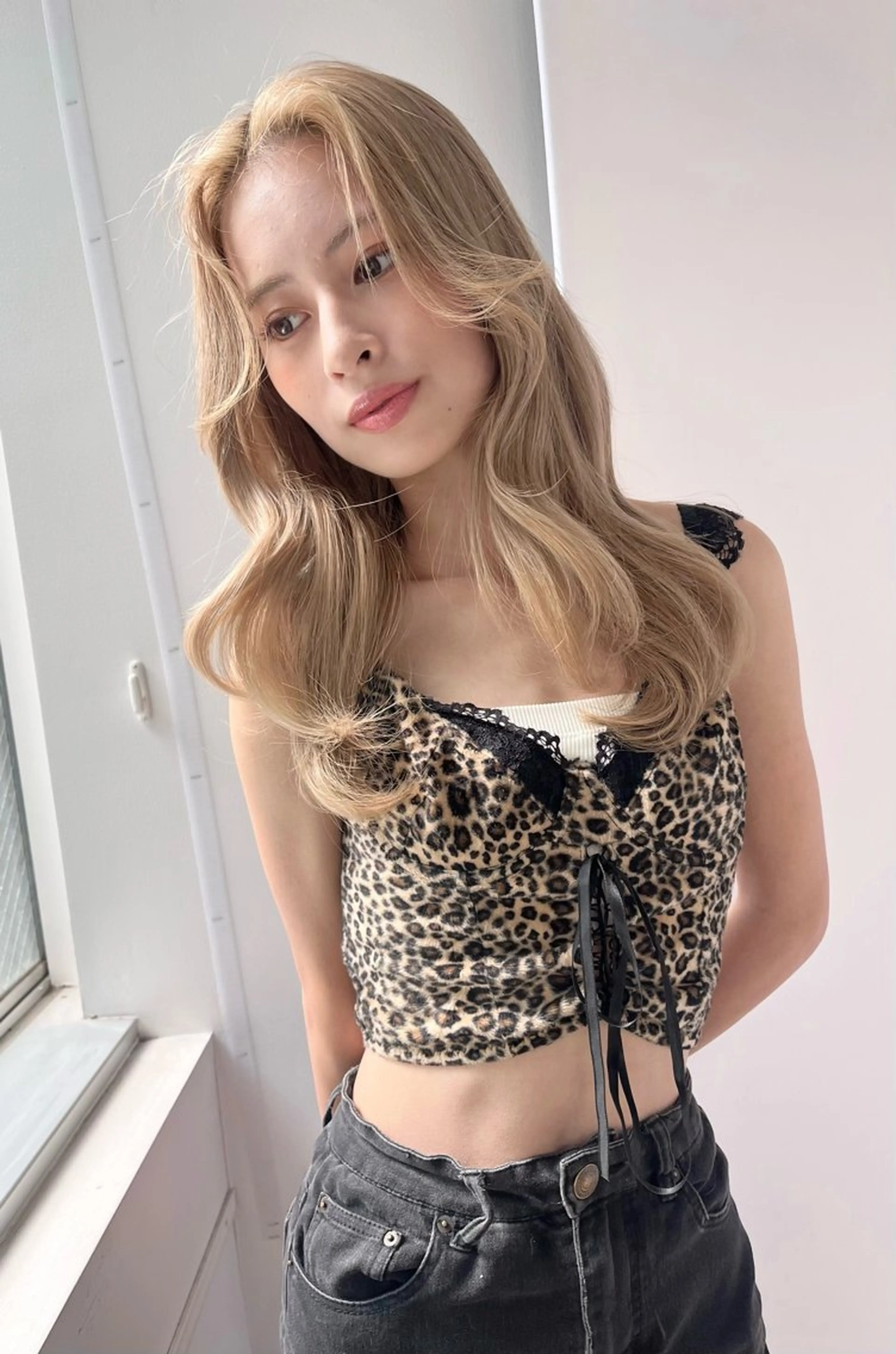 セミロング カラー カット ヘアカラー 韓国ヘア🎀艶髪 /渋谷/Manaeのヘアスタイル