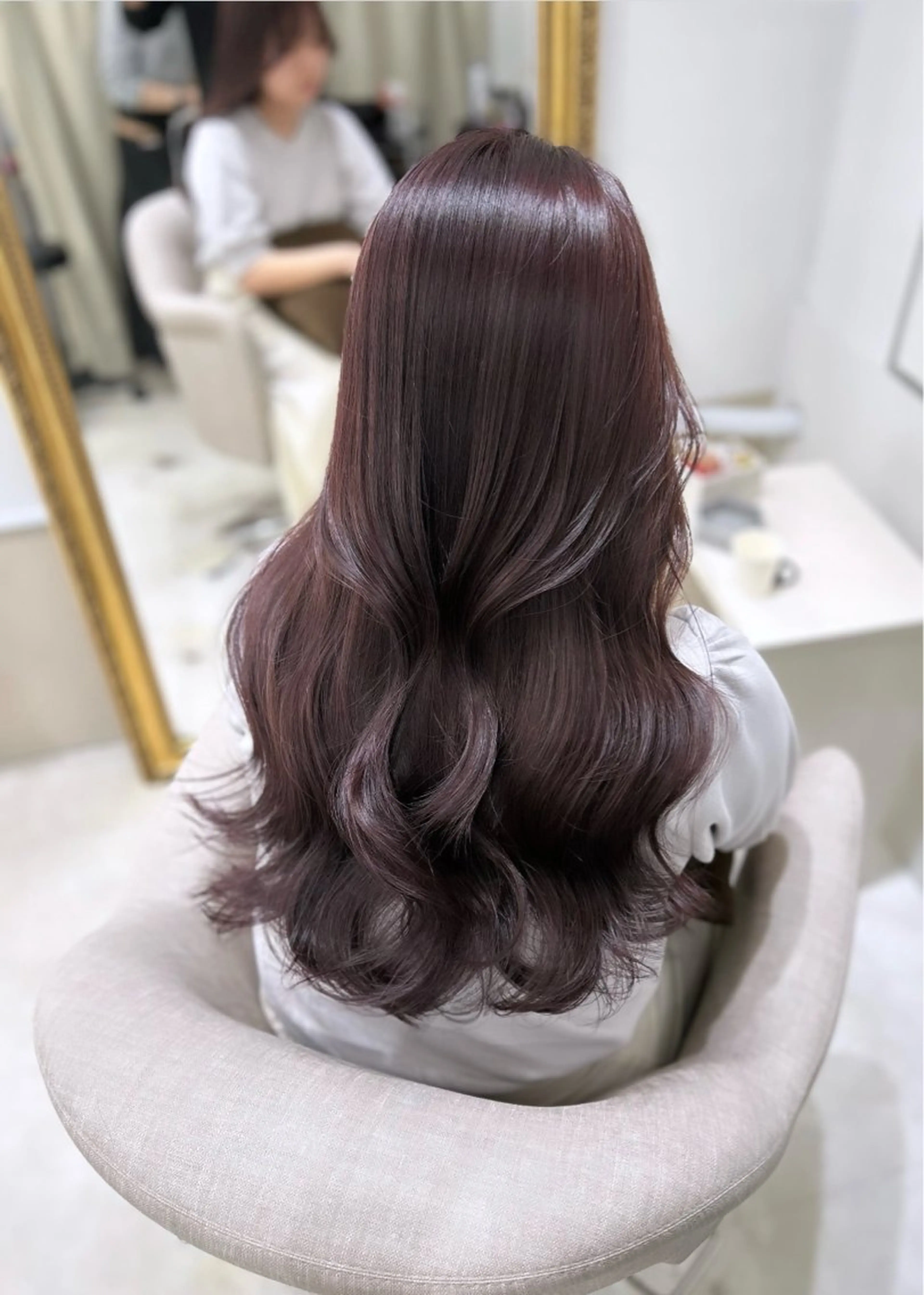 ロング ピンクラベンダー 縮毛矯正 カット ヘアカラー 縮毛矯正 トリートメント 髪質改善× ブリーチなしyutoのヘアスタイル