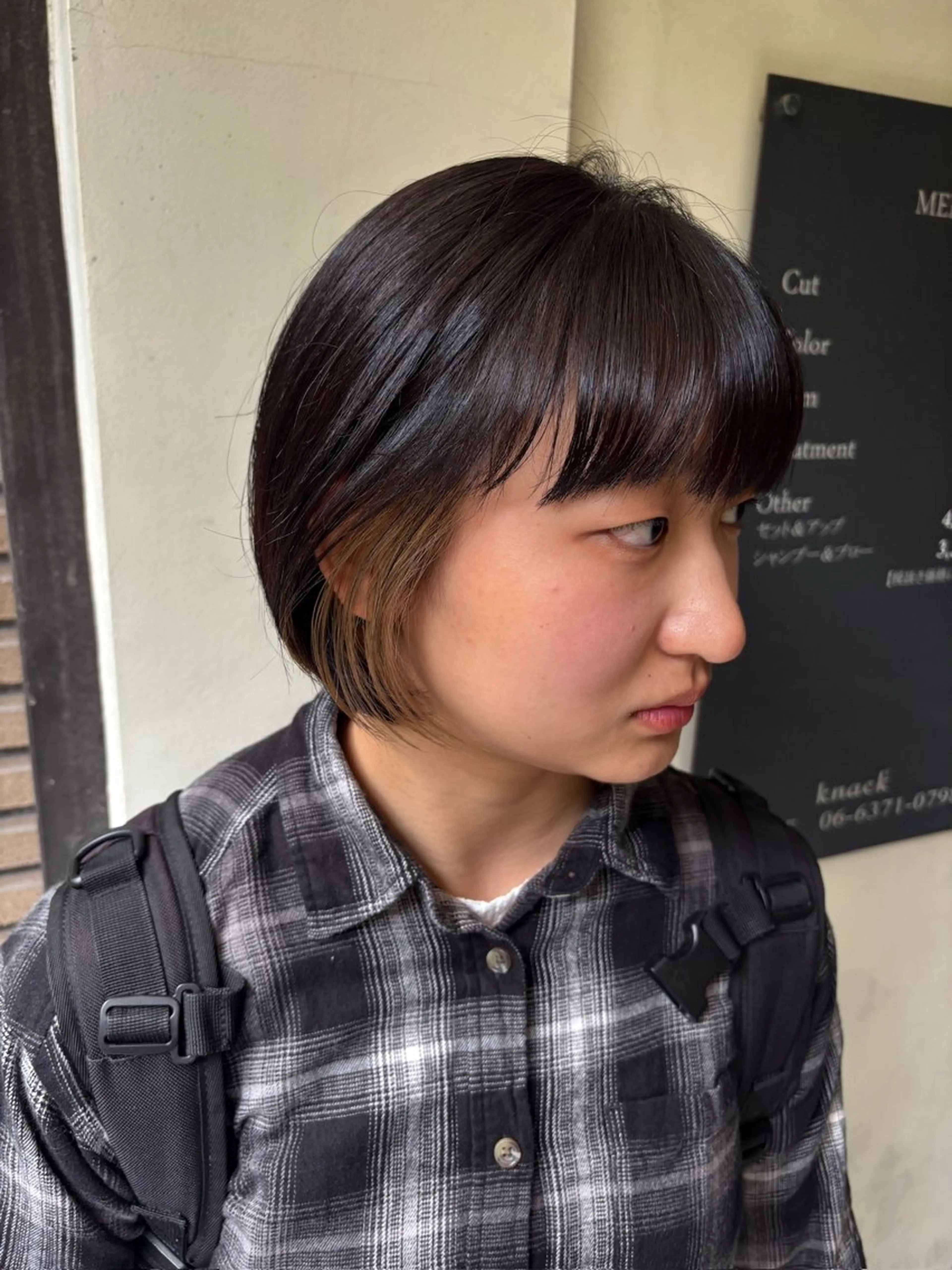 ショート カラー カット ヘアカラー ボブ/レイヤー/ 梅田/天野川奈緒のヘアスタイル