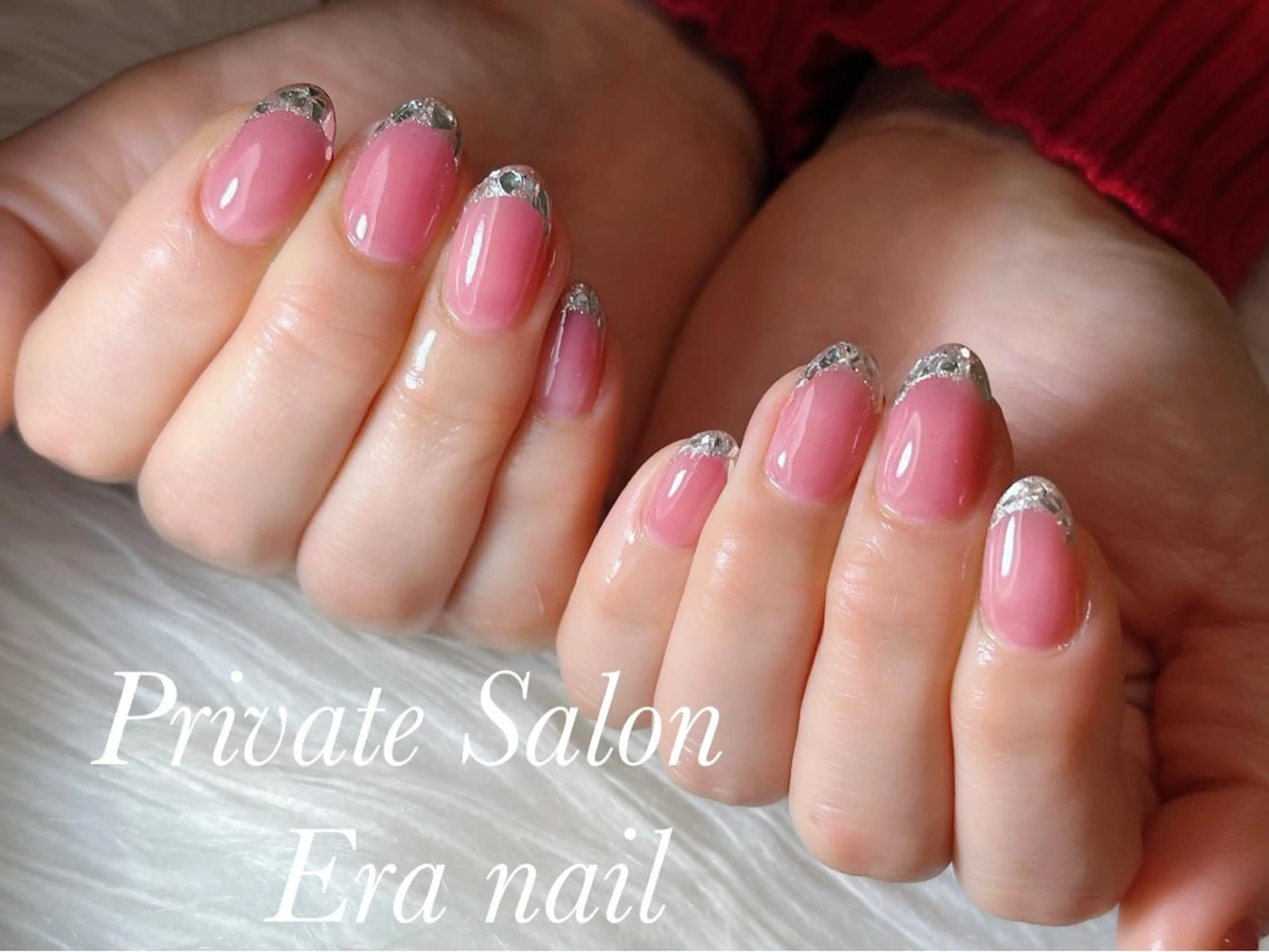 ネイル フレンチネイル ガラスフレンチ Era nailのネイルデザイン