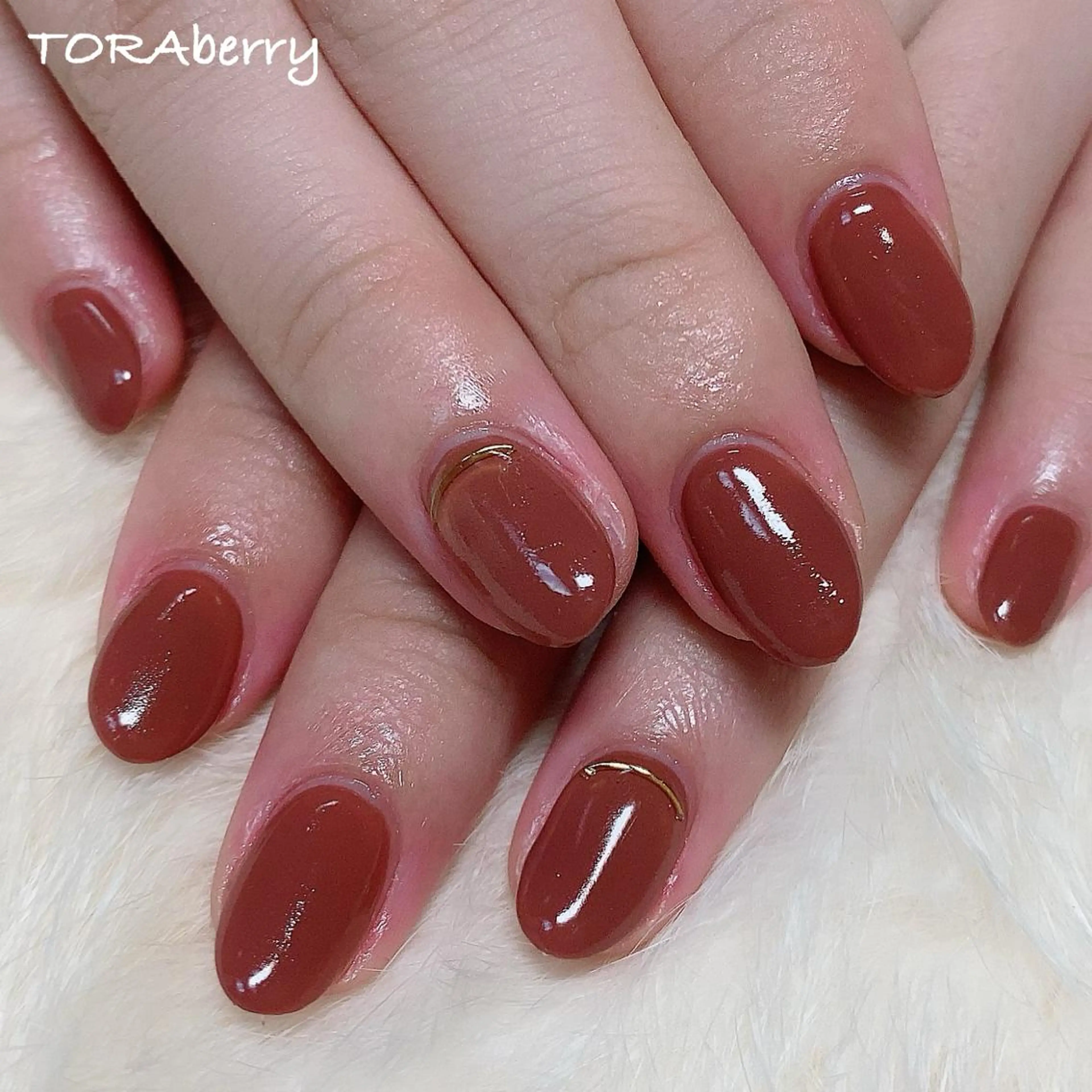 ネイル ブラウン ハンドネイル ネイリスト なつみのネイルデザイン