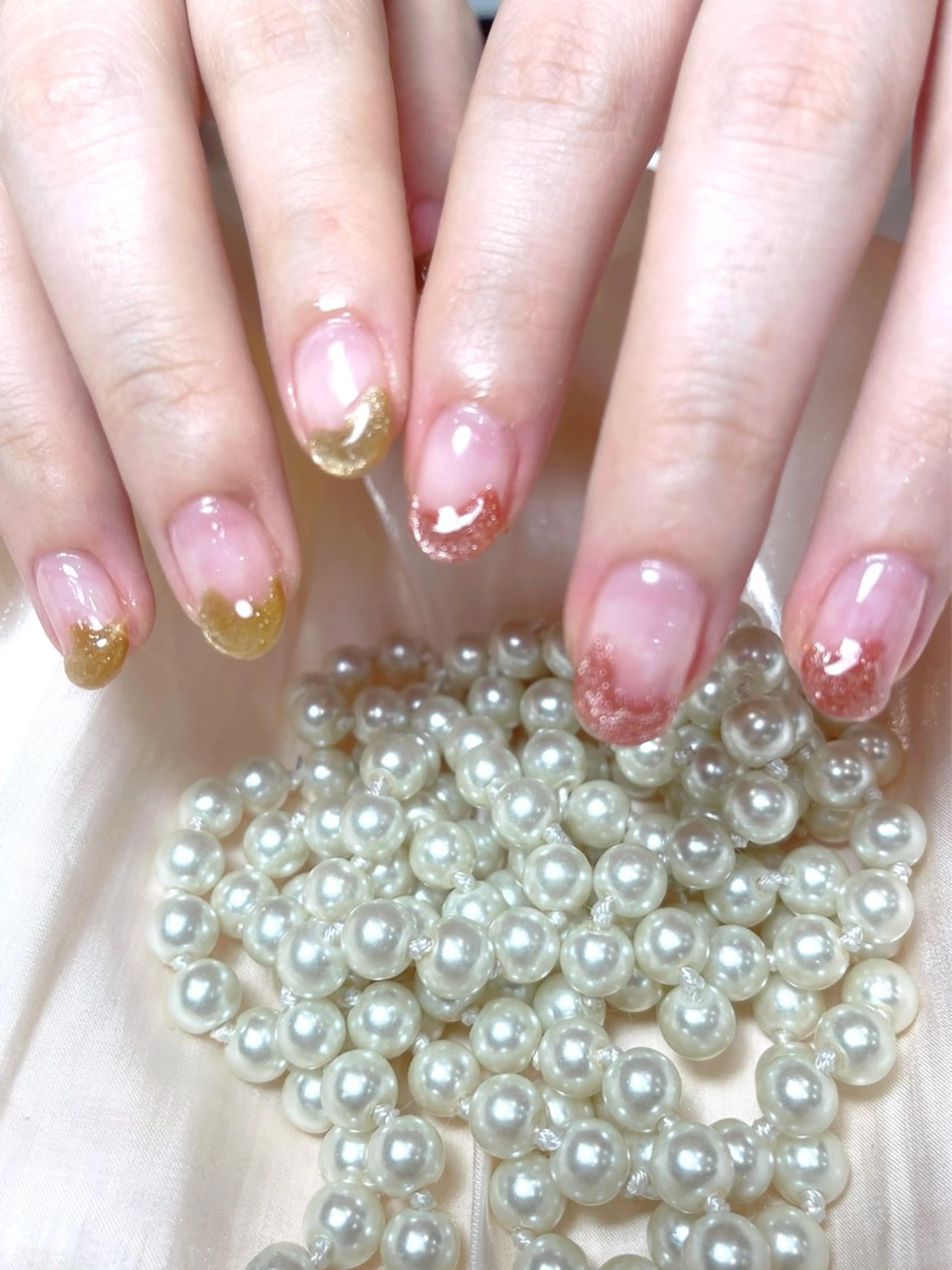 ネイル Shis_🦄shi 韓国風キラキラネイルのネイルデザイン