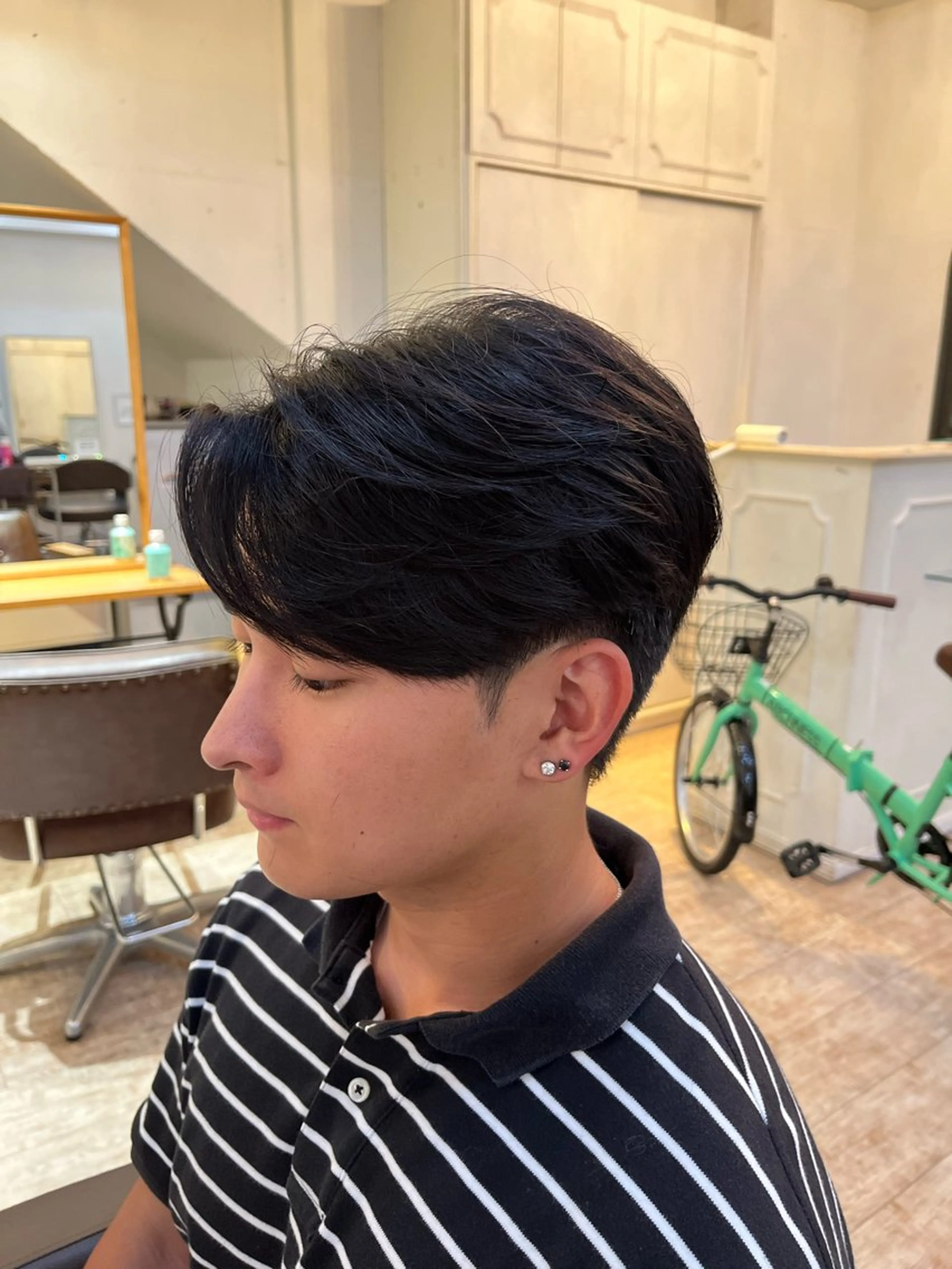 メンズ センターパート カット アロハ　自由が丘所属・メンズカット 募集中✨まゆのヘアスタイル