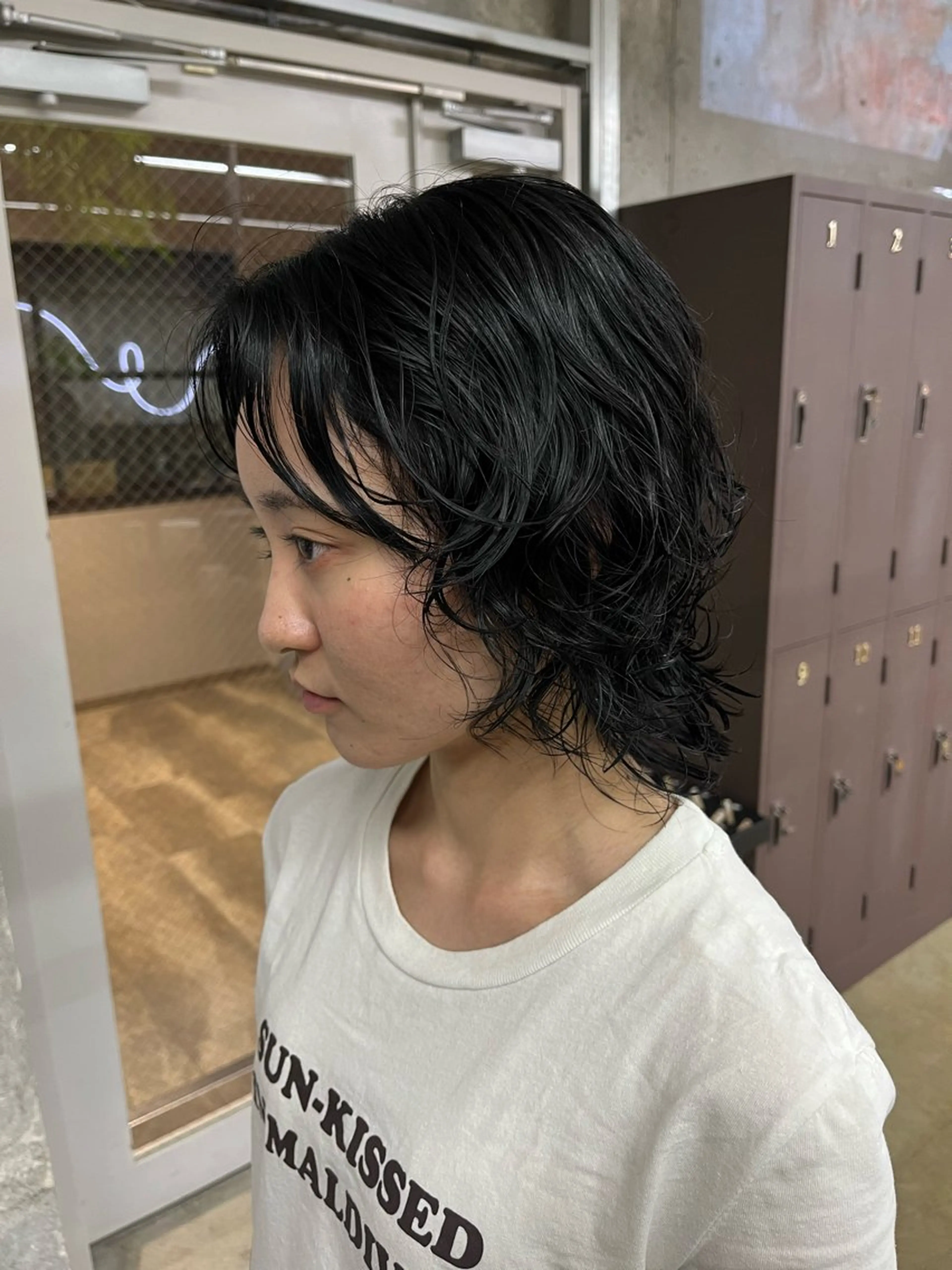 ショート カット パーマ パーマ/オリーブ/ 酸性ストレート/ゆなのヘアスタイル