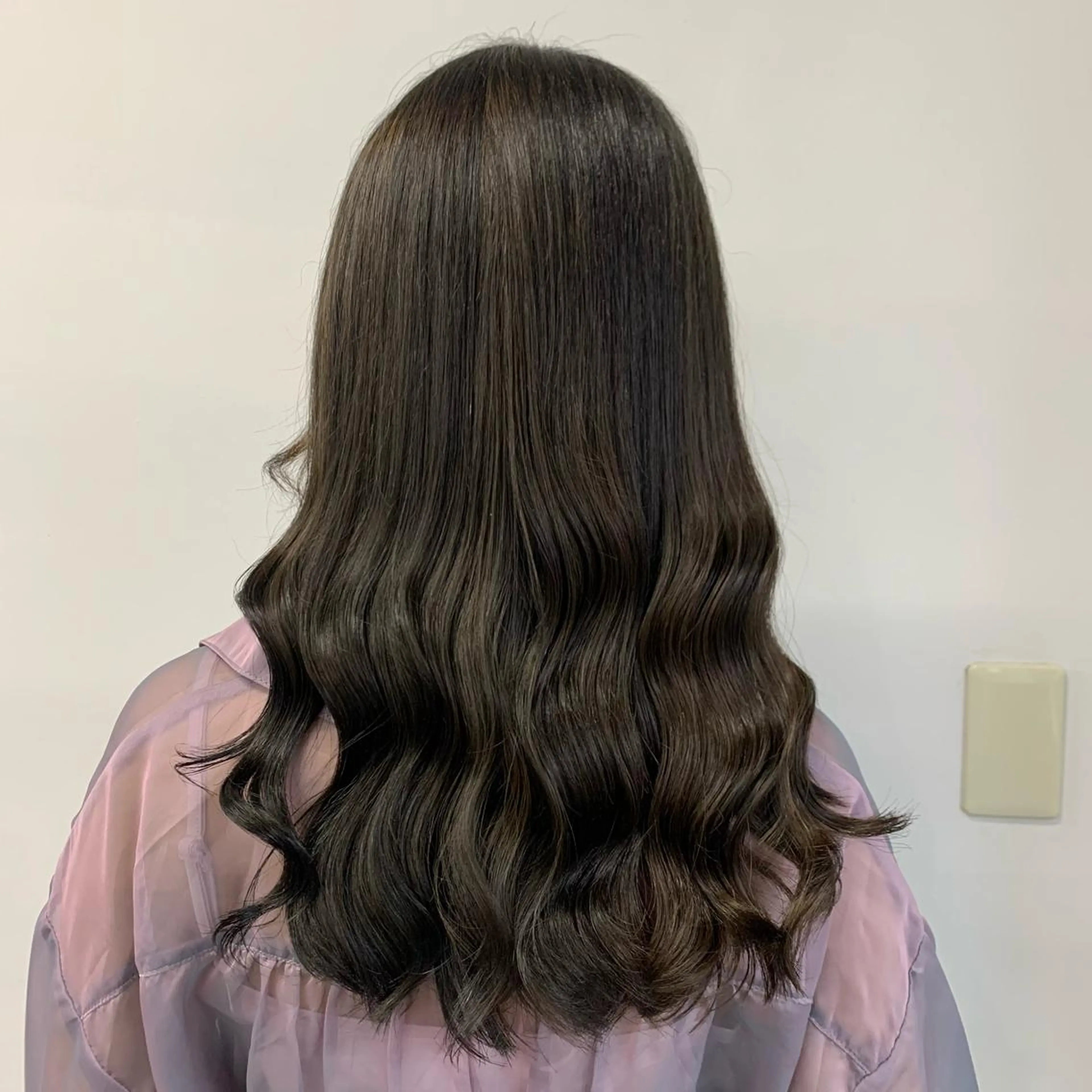 ロング カラー パーマ ヘアアレンジ メンズ キッズ ネイル マツエク・マツパ ブラウンカラー オリーブブラウン カラーマツエク ブラウン BerryEyes所属・🦋haginoya miho🦋のマツエク・マツパデザイン