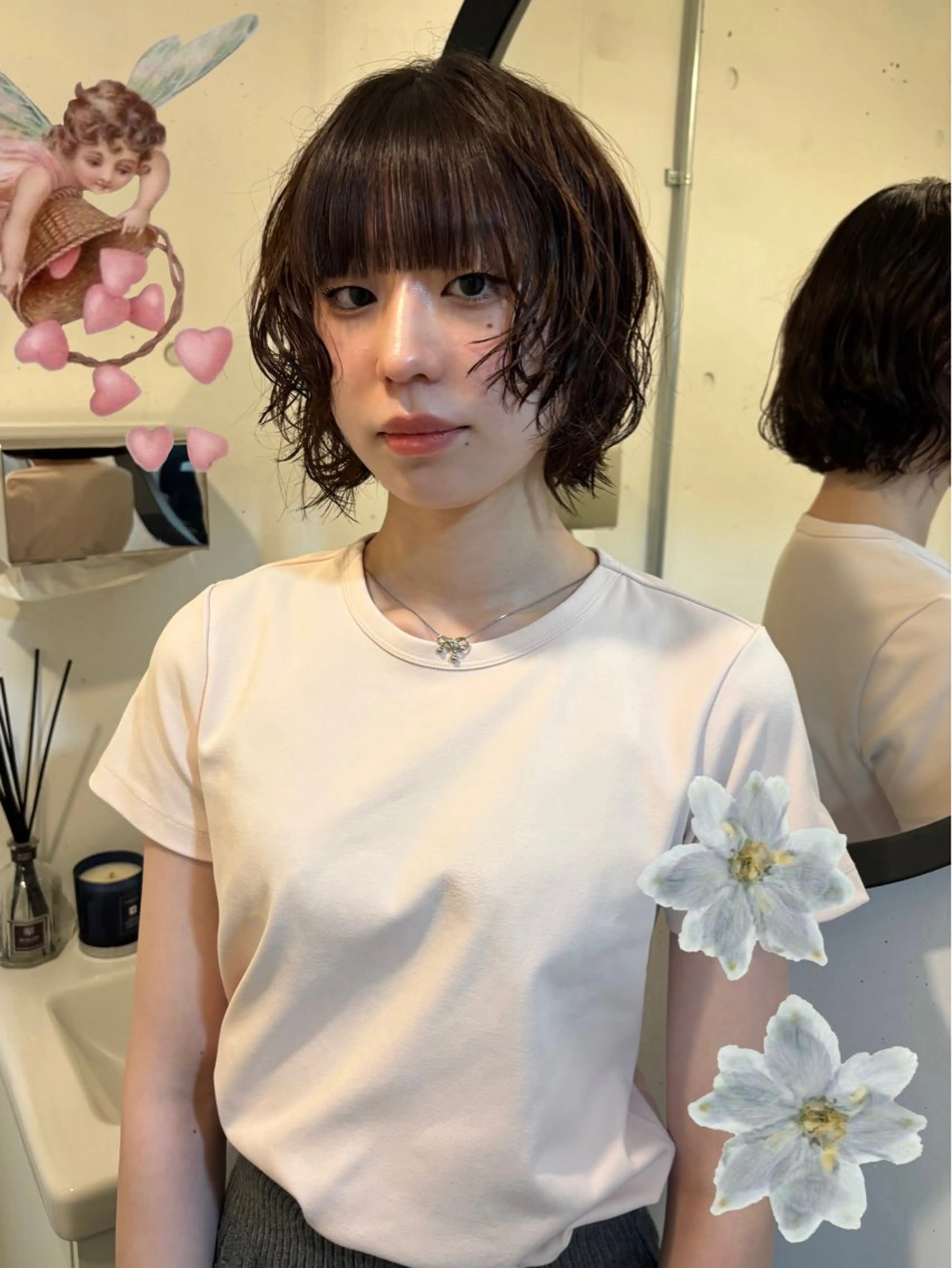 ショート パーマ ⭐︎ハイトーン /レイヤー✩momoのヘアスタイル