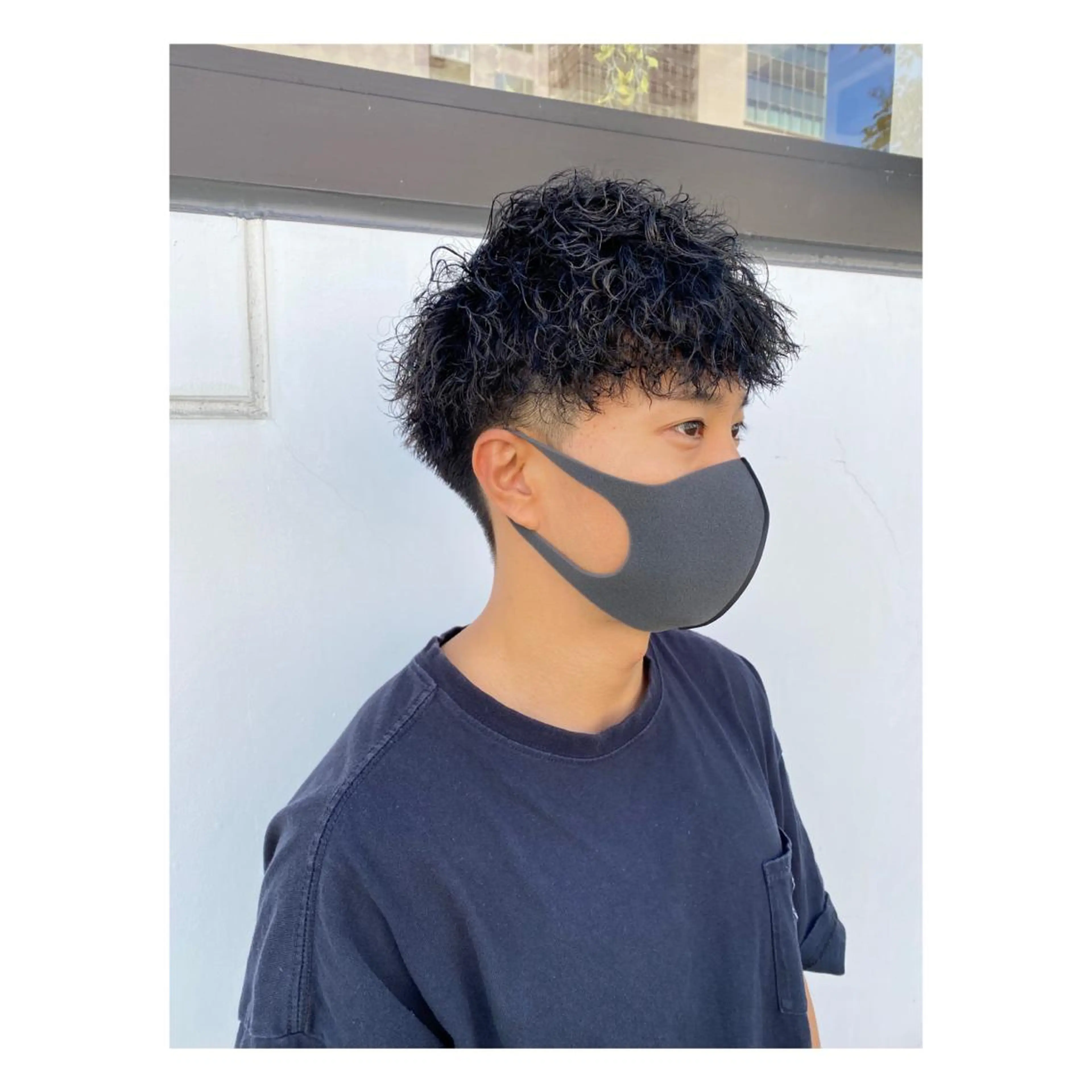 ミディアム パーマ メンズ カット パーマ 菊池大一 溝の口パーマのヘアスタイル