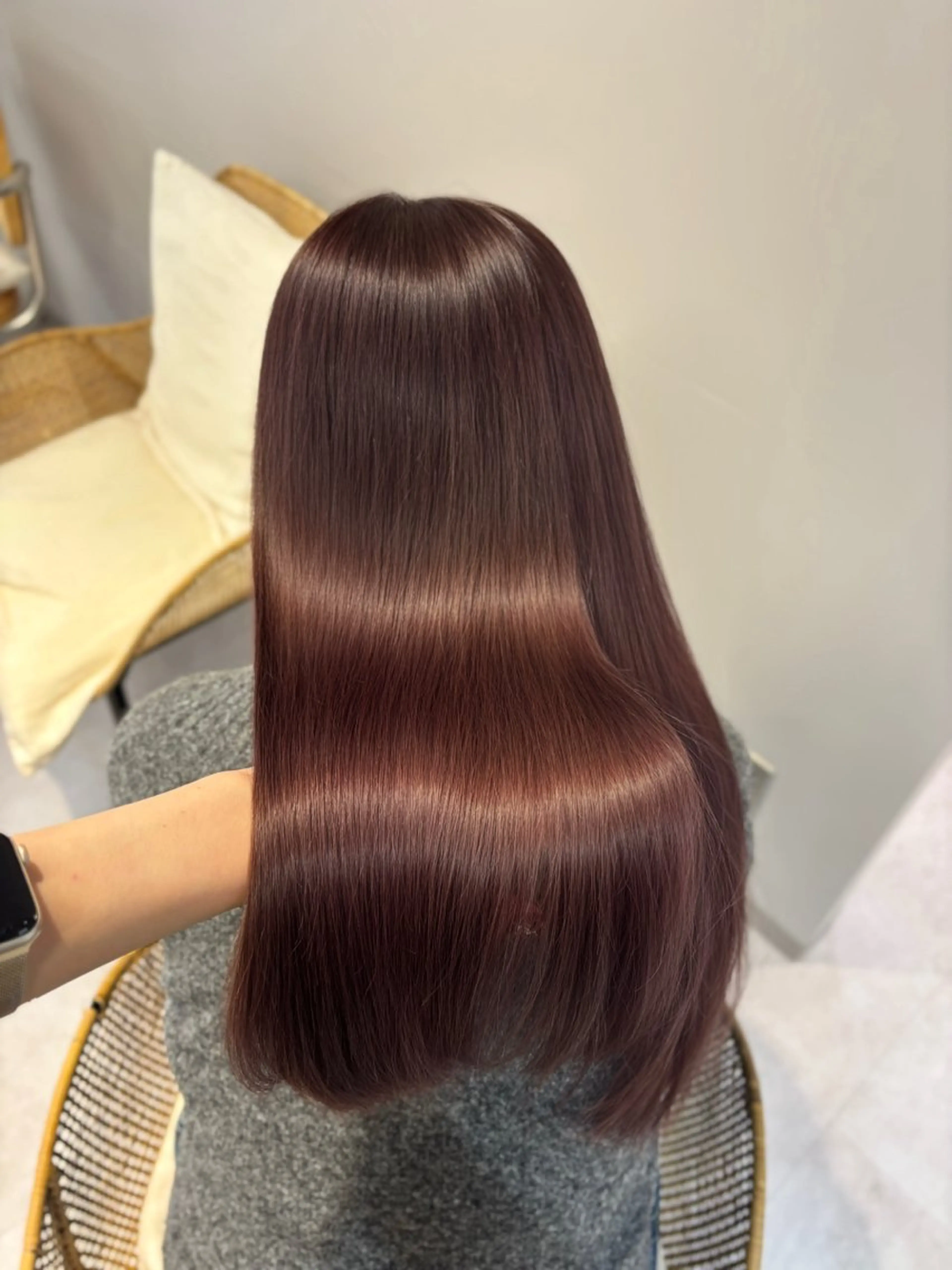 ロング カラー ブリーチ イルミナカラー ピンクカラー ピンクパープル パープルカラー ヘアカラー トリートメント COAPLUS所属・韓国/レイヤー/ 前髪/Asamiのヘアスタイル