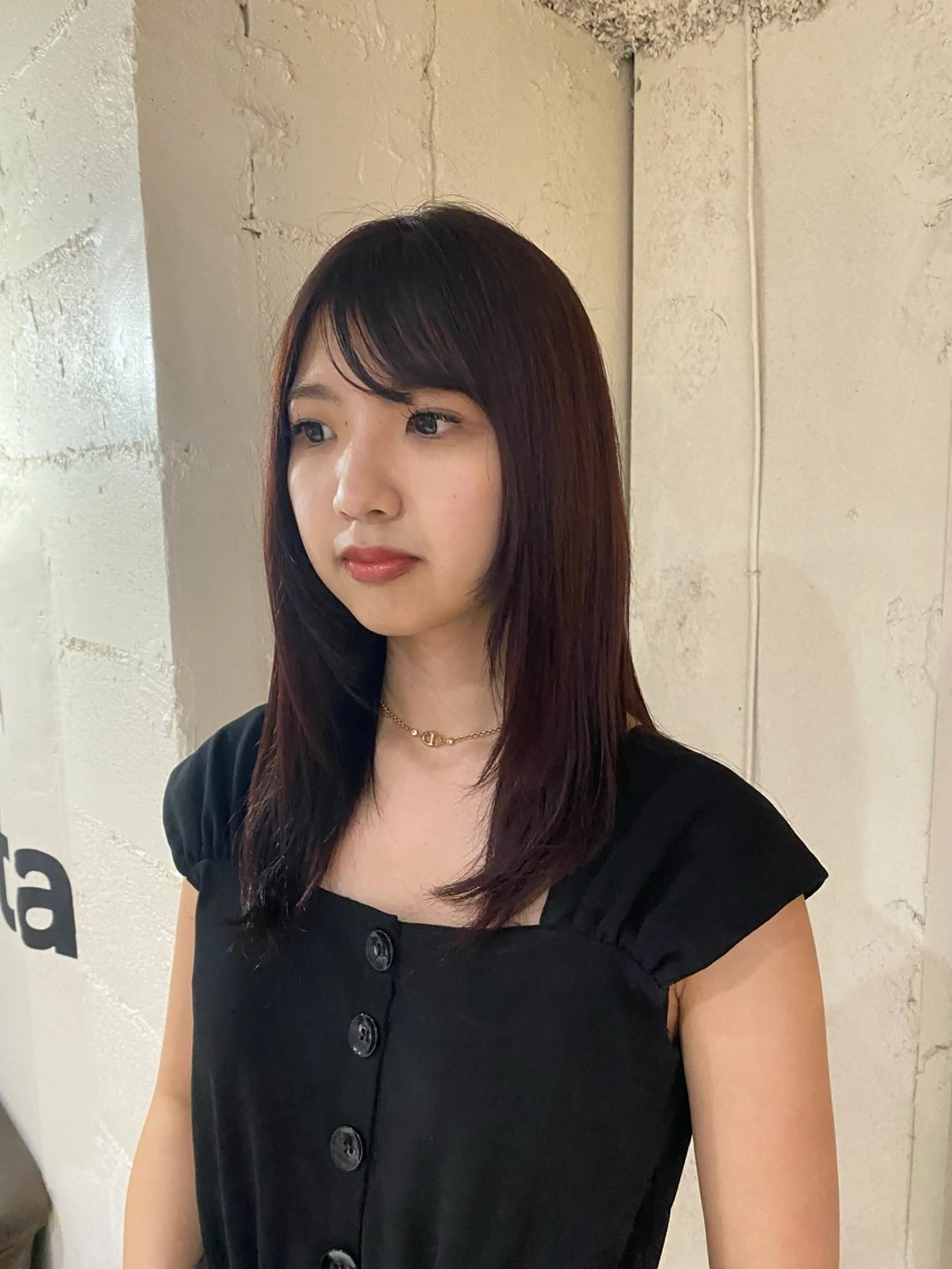 セミロング カラー ブラウンカラー レッドカラー ヘアカラー 透明感カラー / risako🫧のヘアスタイル