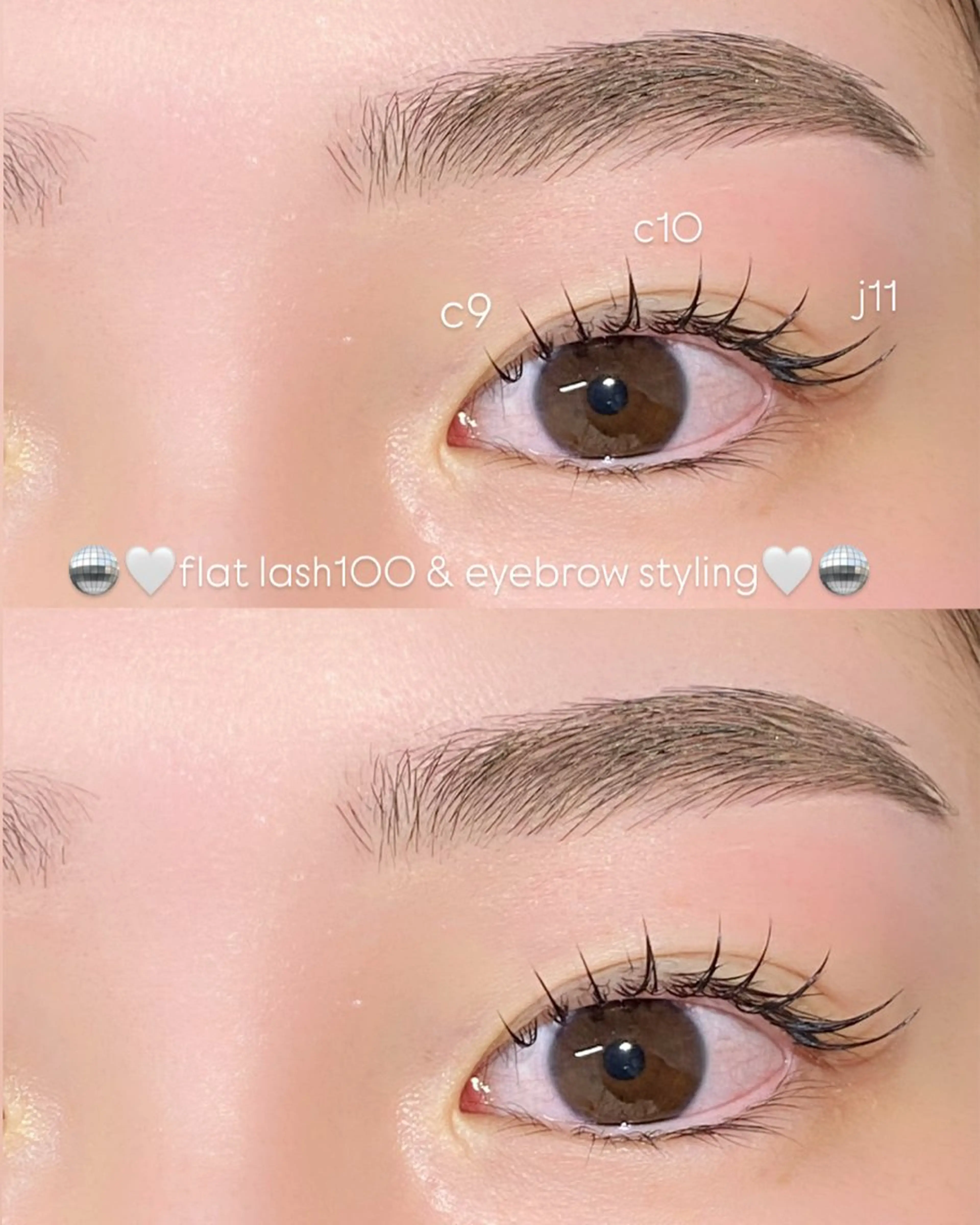 🍑人気セットメニュー🍑美眉スタイリング&フラットラッシュ120本【束感コーティング付き】オフ無料の写真