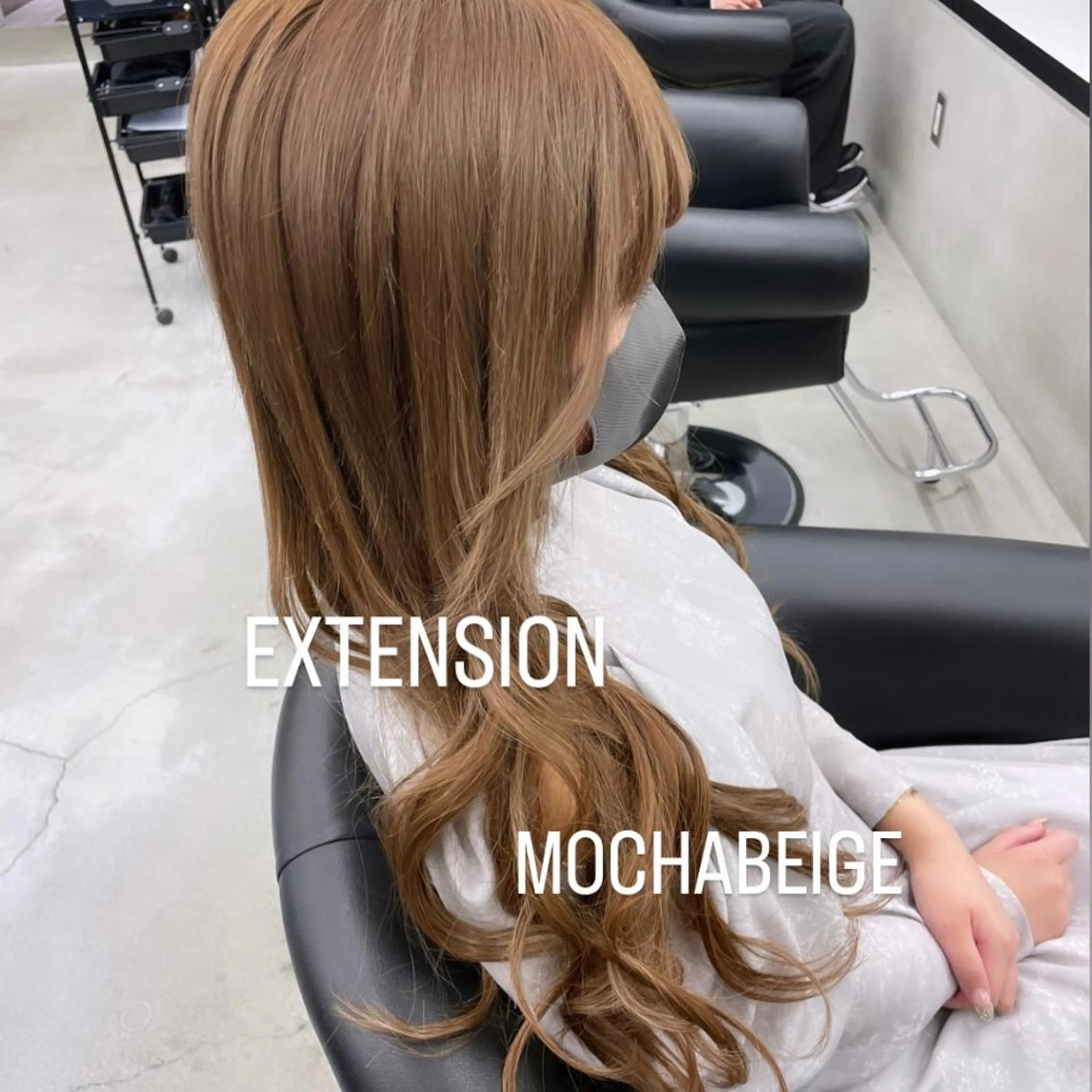 ロング カラー エクステ エクステ🩵ブリーチ 韓国ヘア🩵KAEのヘアスタイル