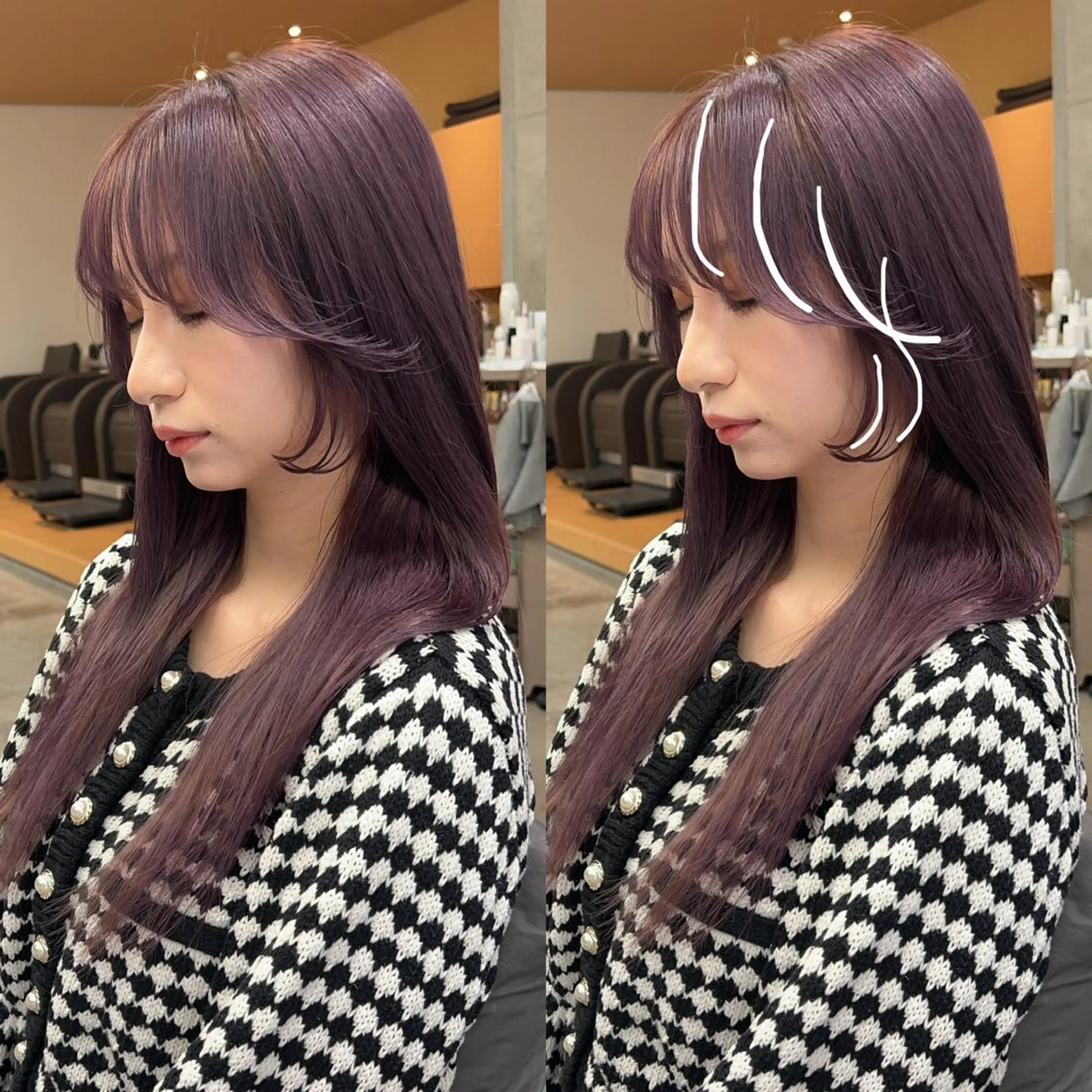 ロング ヘアアレンジ 顔周りカット カット 誰よりも丁寧なカット 🍀小林輝のヘアスタイル