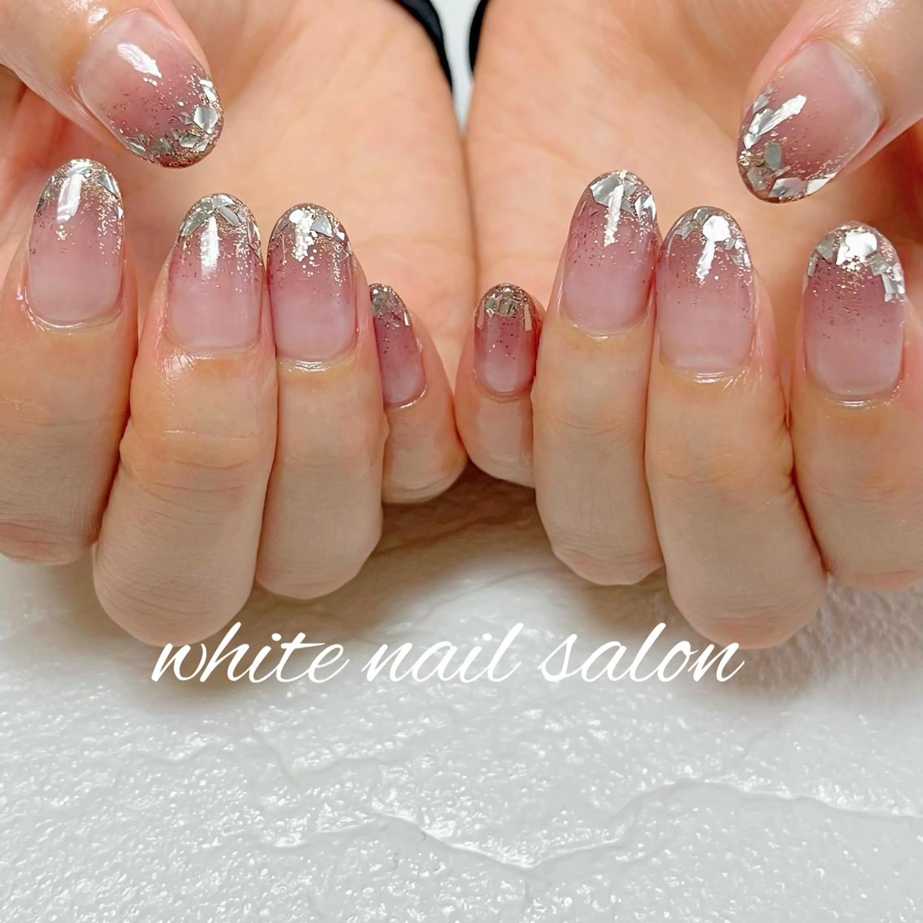 ネイル フットネイル ジェルネイル ハードジェル ラメ(グリッター) 持ち込み ハンドネイル white nail salonのネイルデザイン