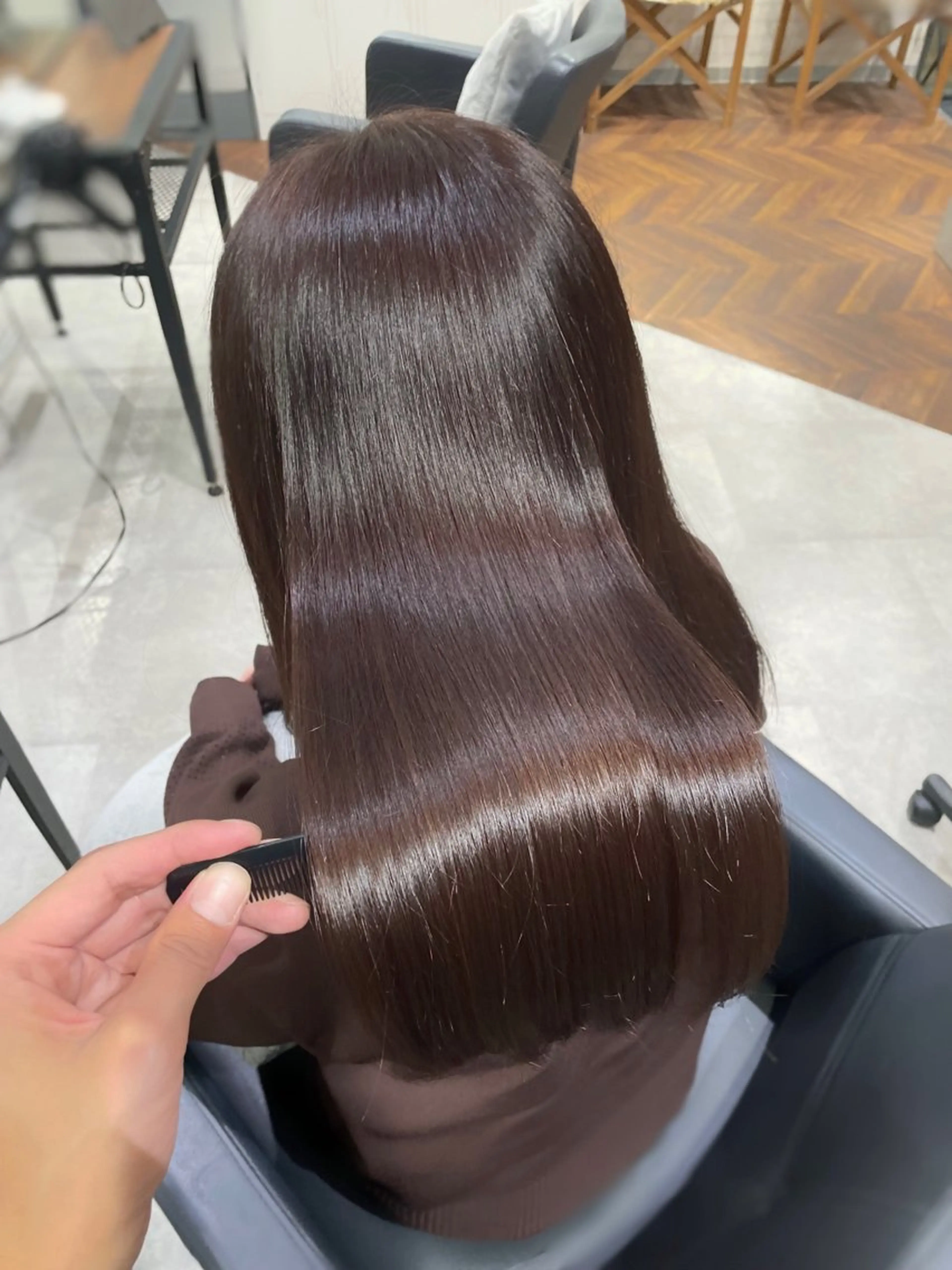 ミディアム カット ヘアカラー トリートメント 杉野/髪質改善 Zina博多店長のヘアスタイル