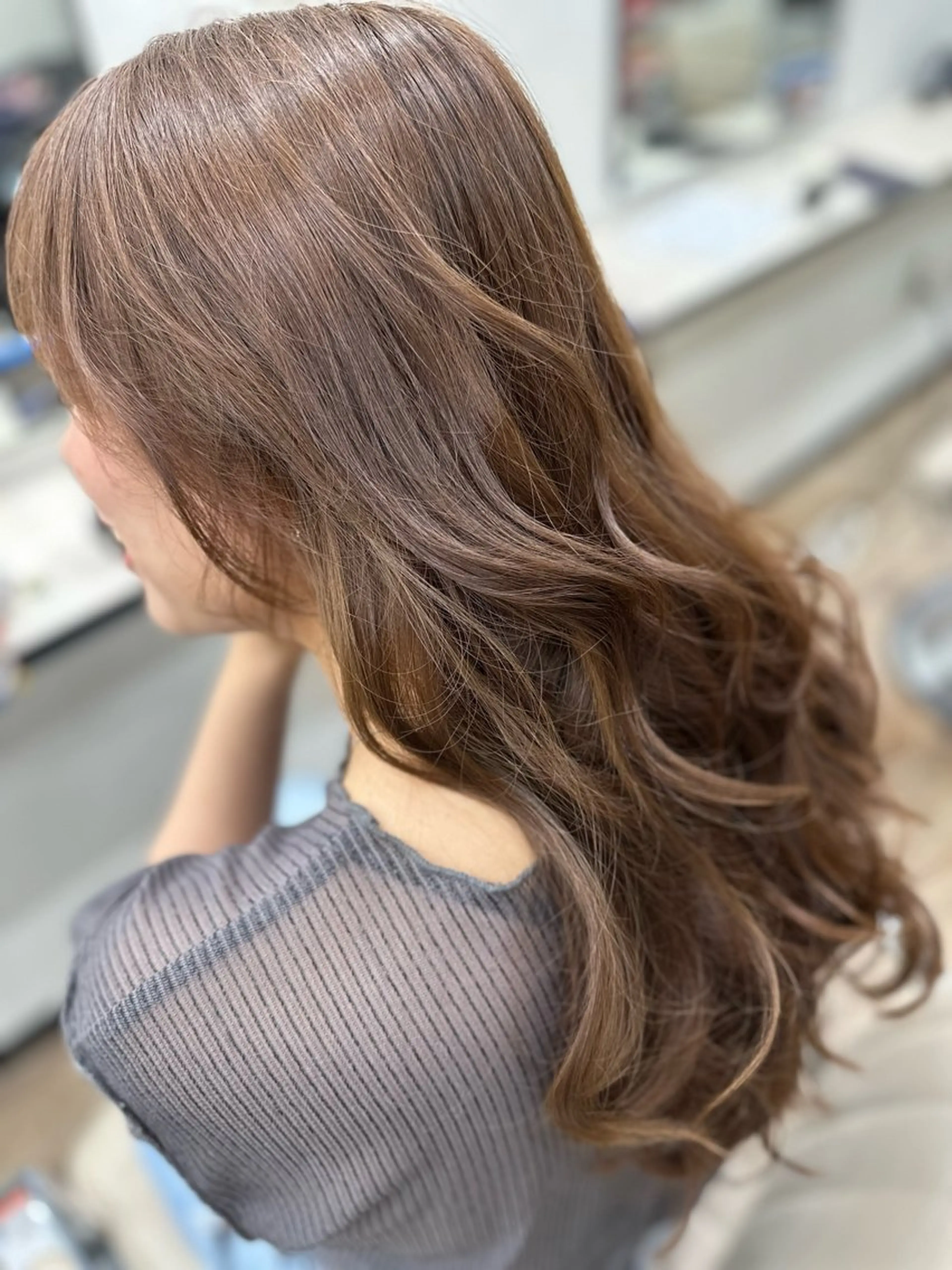 カラー ベージュカラー ブリーチ ブリーチなしカラー ピンクカラー ピンクベージュ ⟡.·mamiya 縮毛矯正/ヘアセットのヘアスタイル