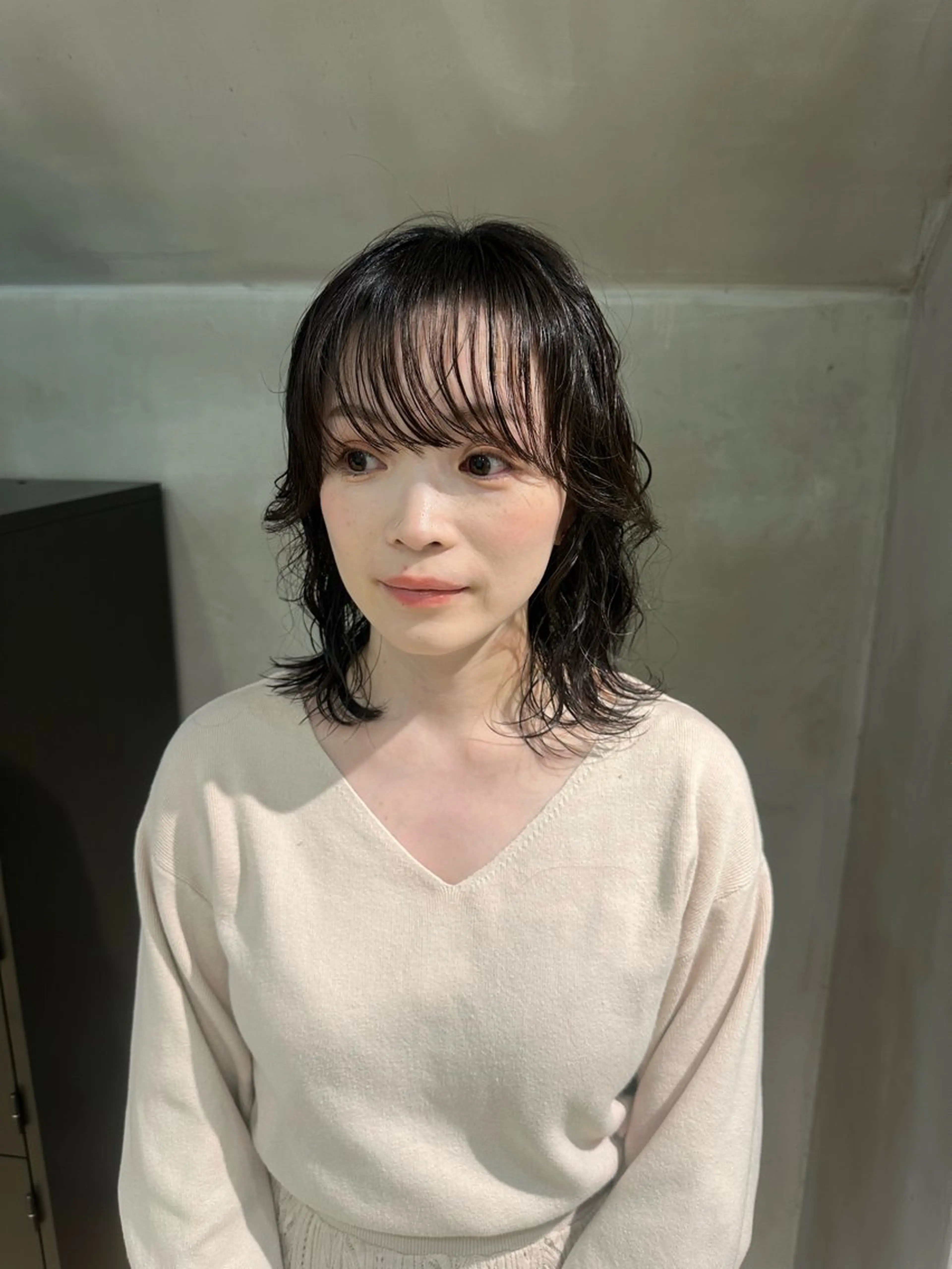 ミディアム パーマ yuki / 岡崎ハイトーンカラーのヘアスタイル