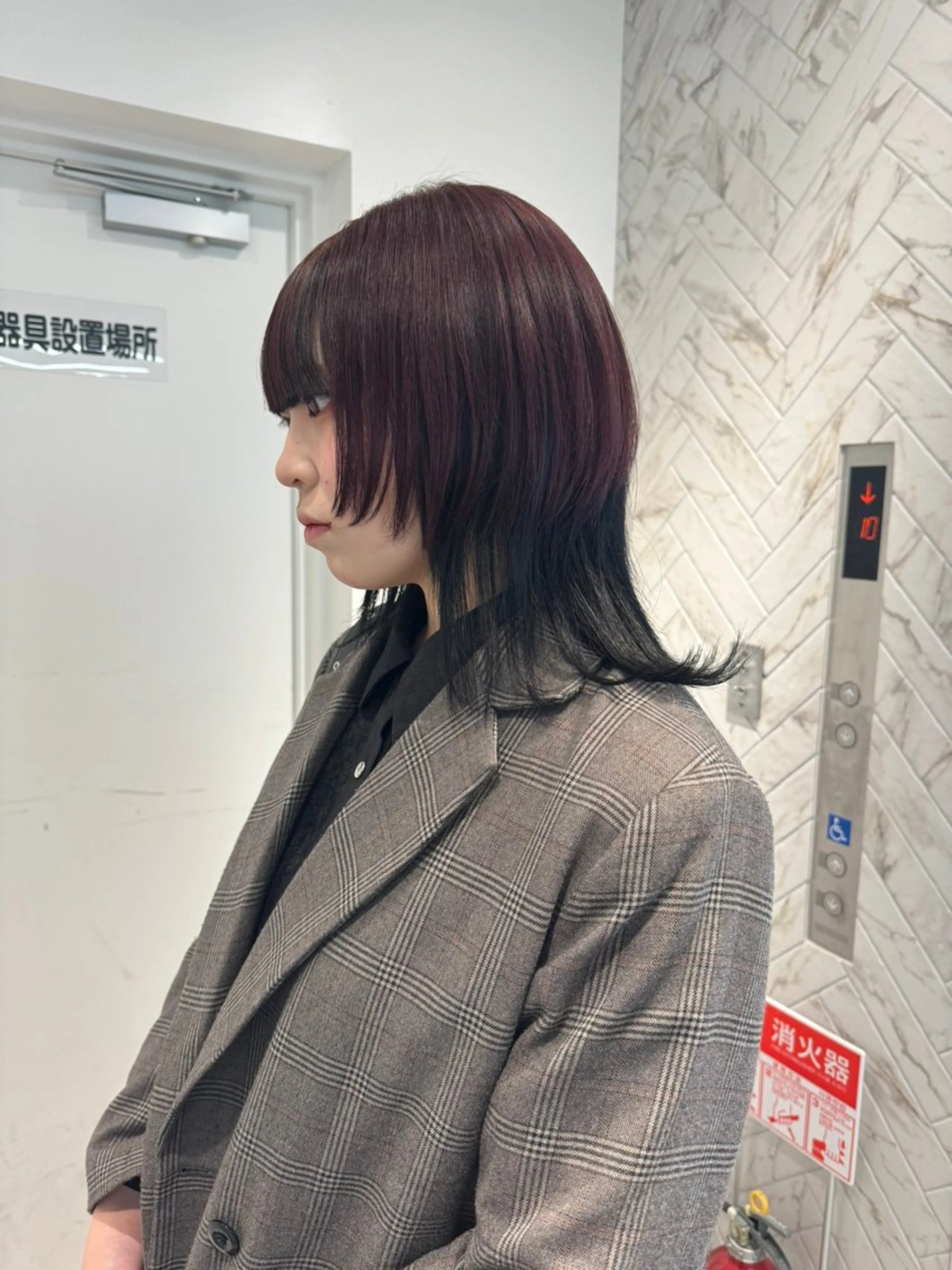 ミディアム カラー ヘアカラー トリートメント 店長　MANAMI ／ブリーチ／骨格ボブのヘアスタイル