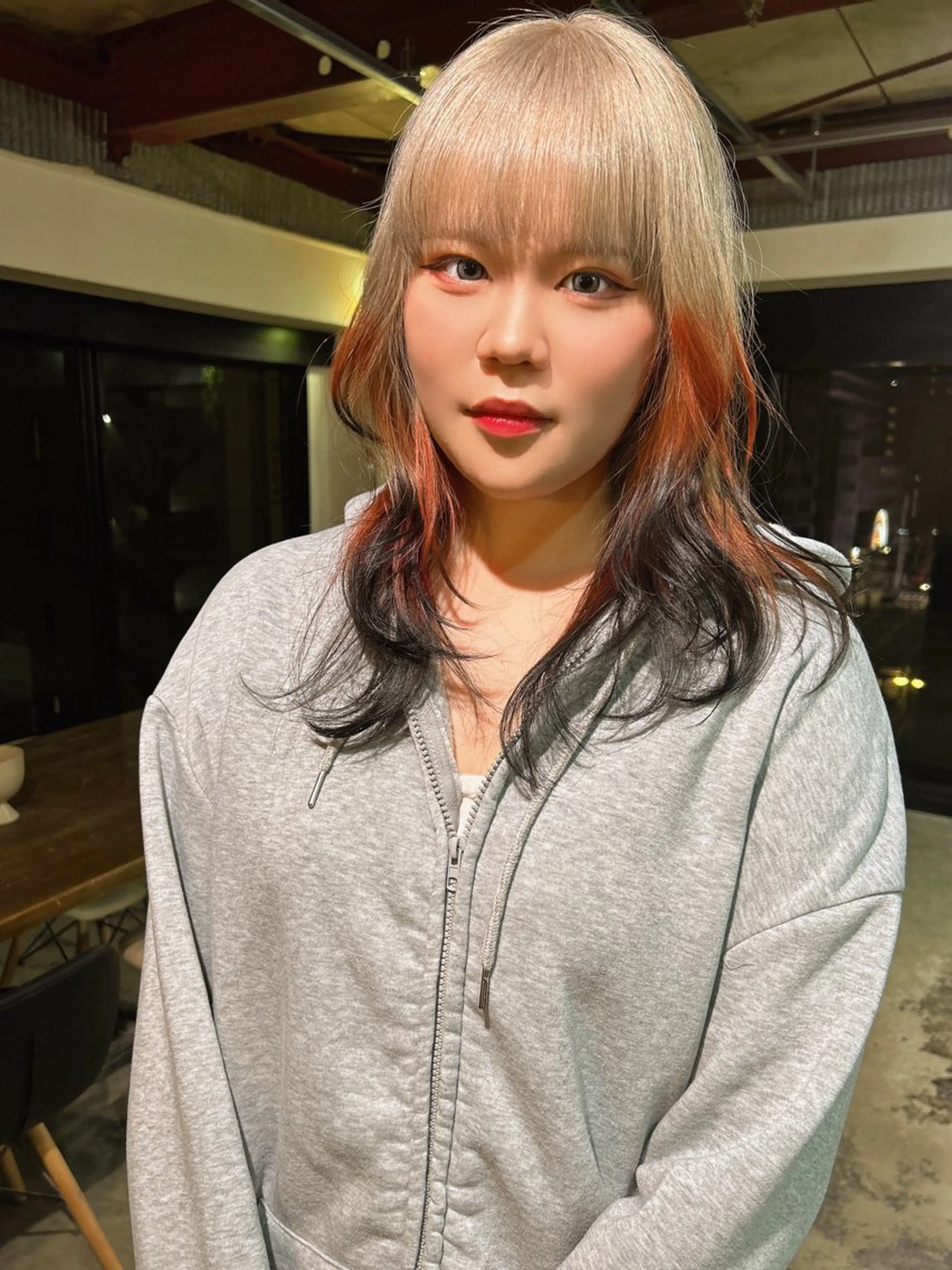 セミロング カット ヘアカラー トリートメント ダブルカラー/ 透明感/SHISEIのヘアスタイル