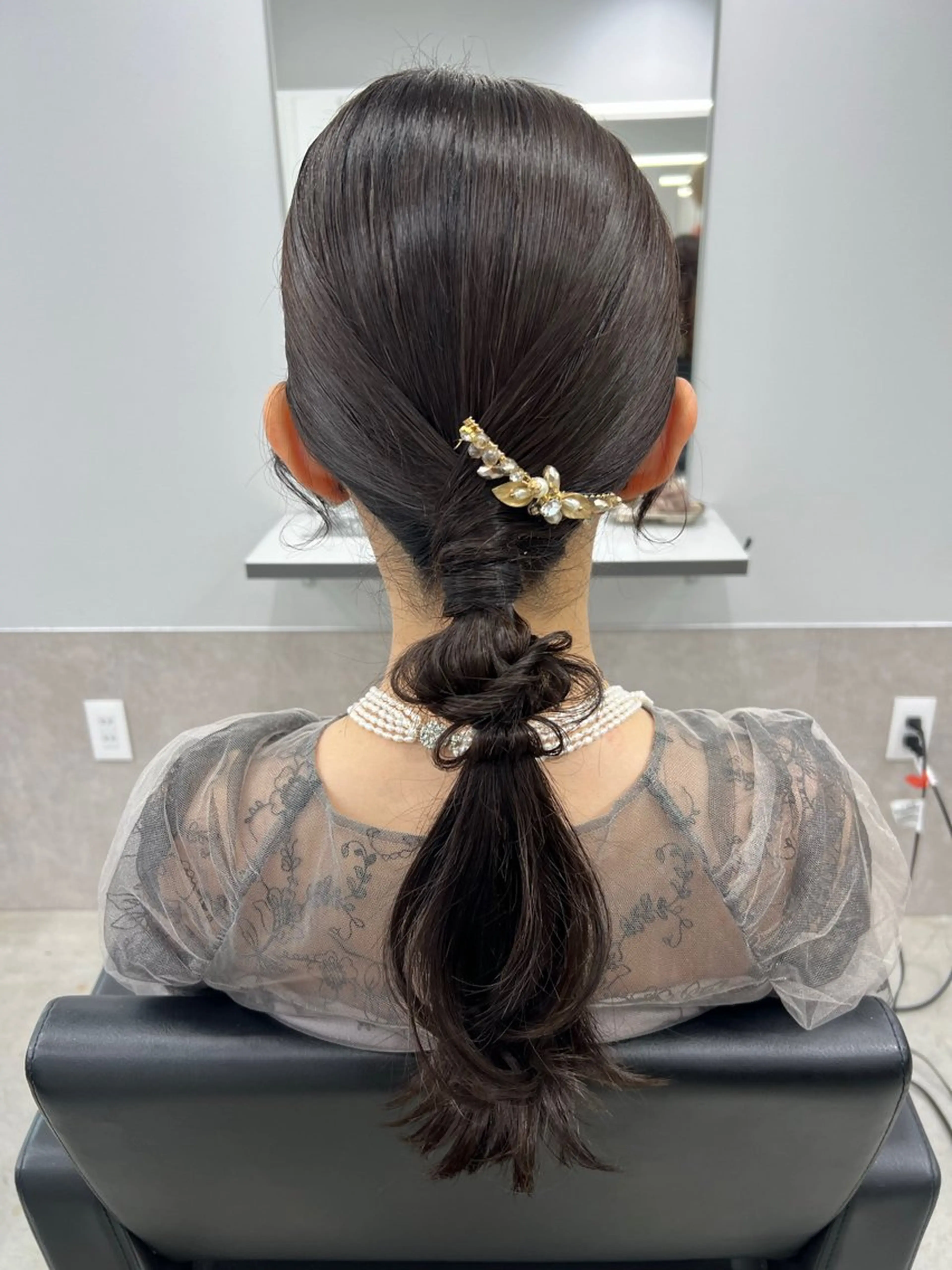 ロング ヘアセット maya レイヤーカットのヘアスタイル