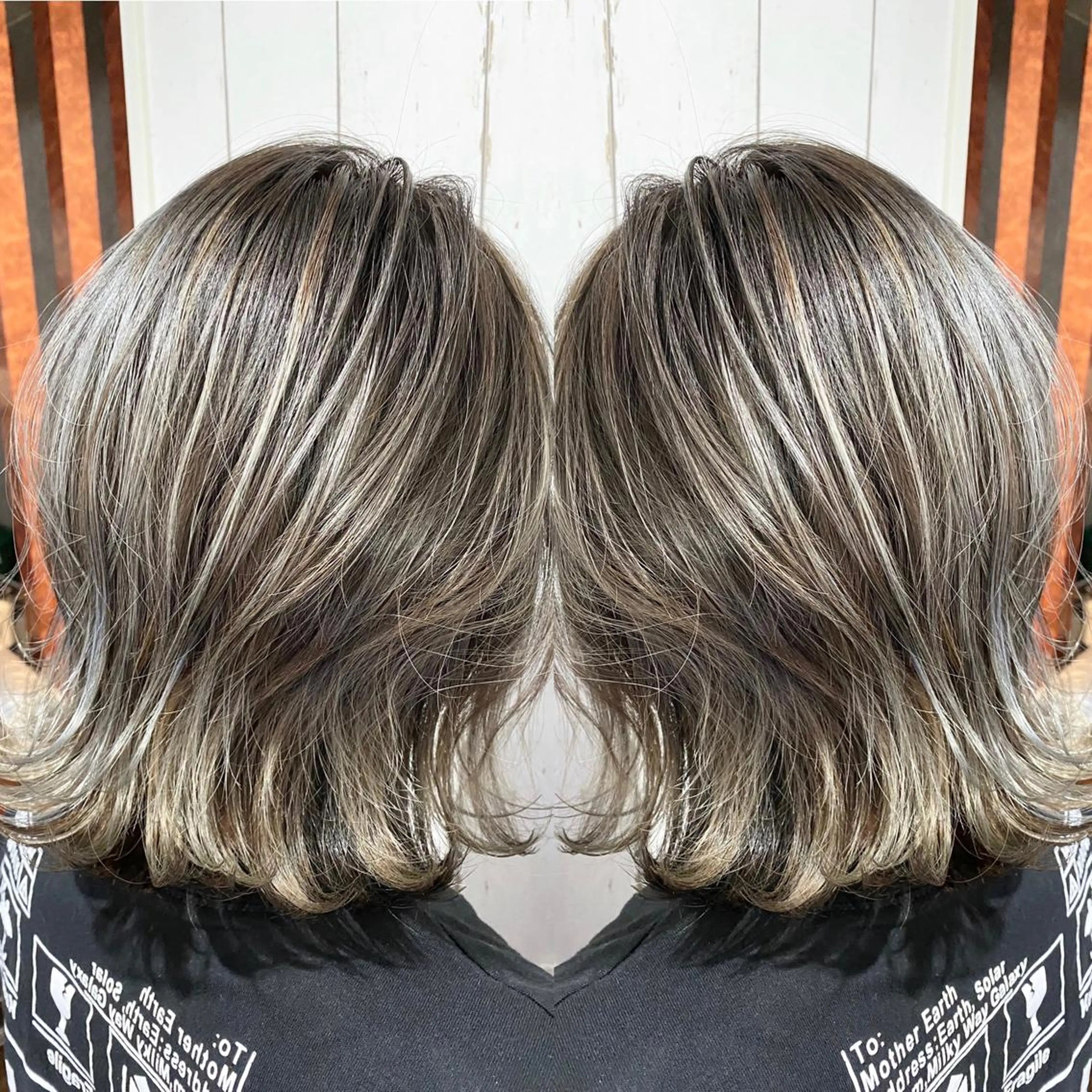 ミディアム カラー パーマ ヘアアレンジ アッシュ ブリーチ ミルクティーアッシュ ヘアカラー トリートメント RecheRche【池袋】所属・👑指名率No.1 👑坂口飛翔のヘアスタイル