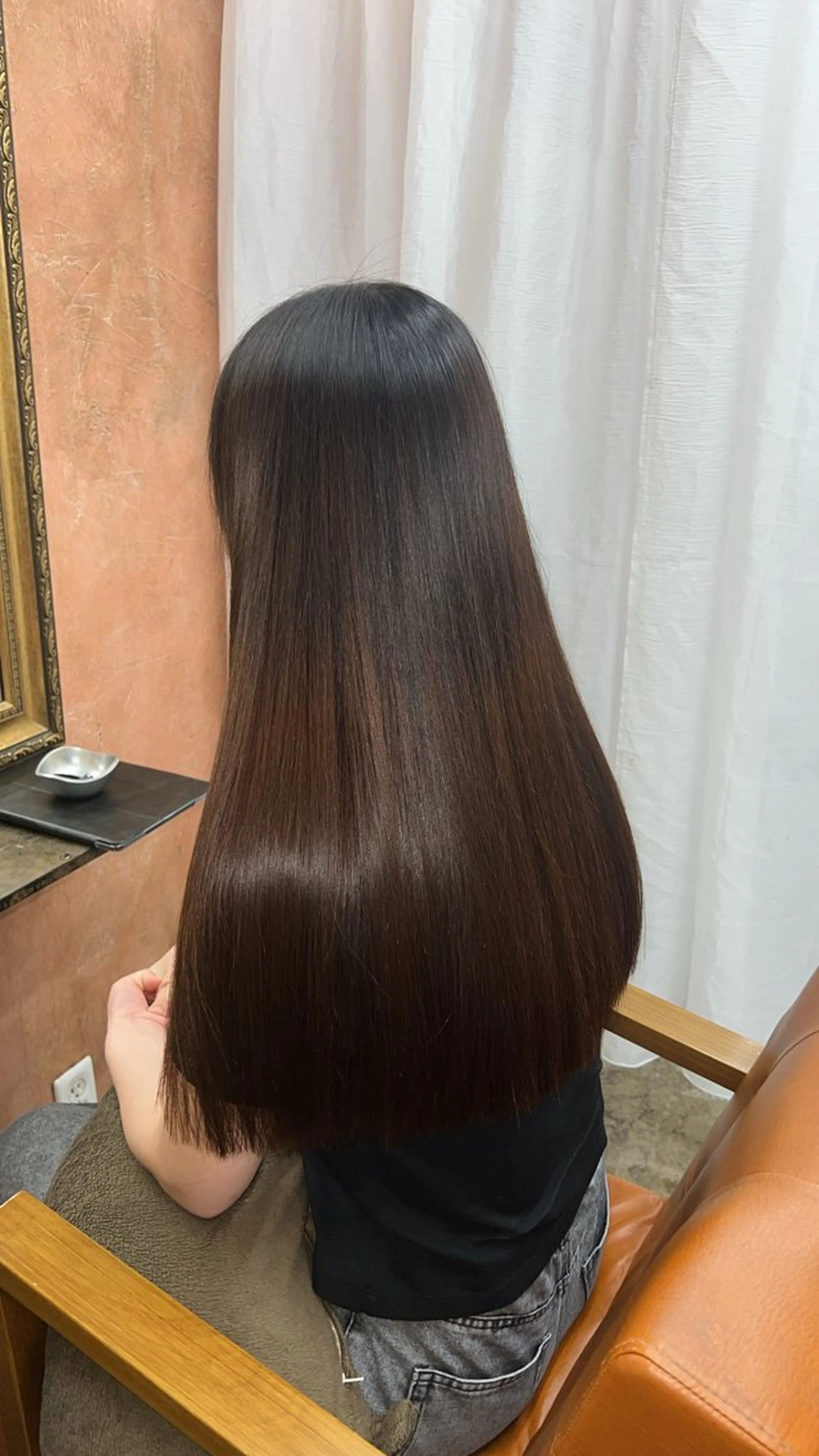 ロング 縮毛矯正 ともざねゆか UniQのヘアスタイル