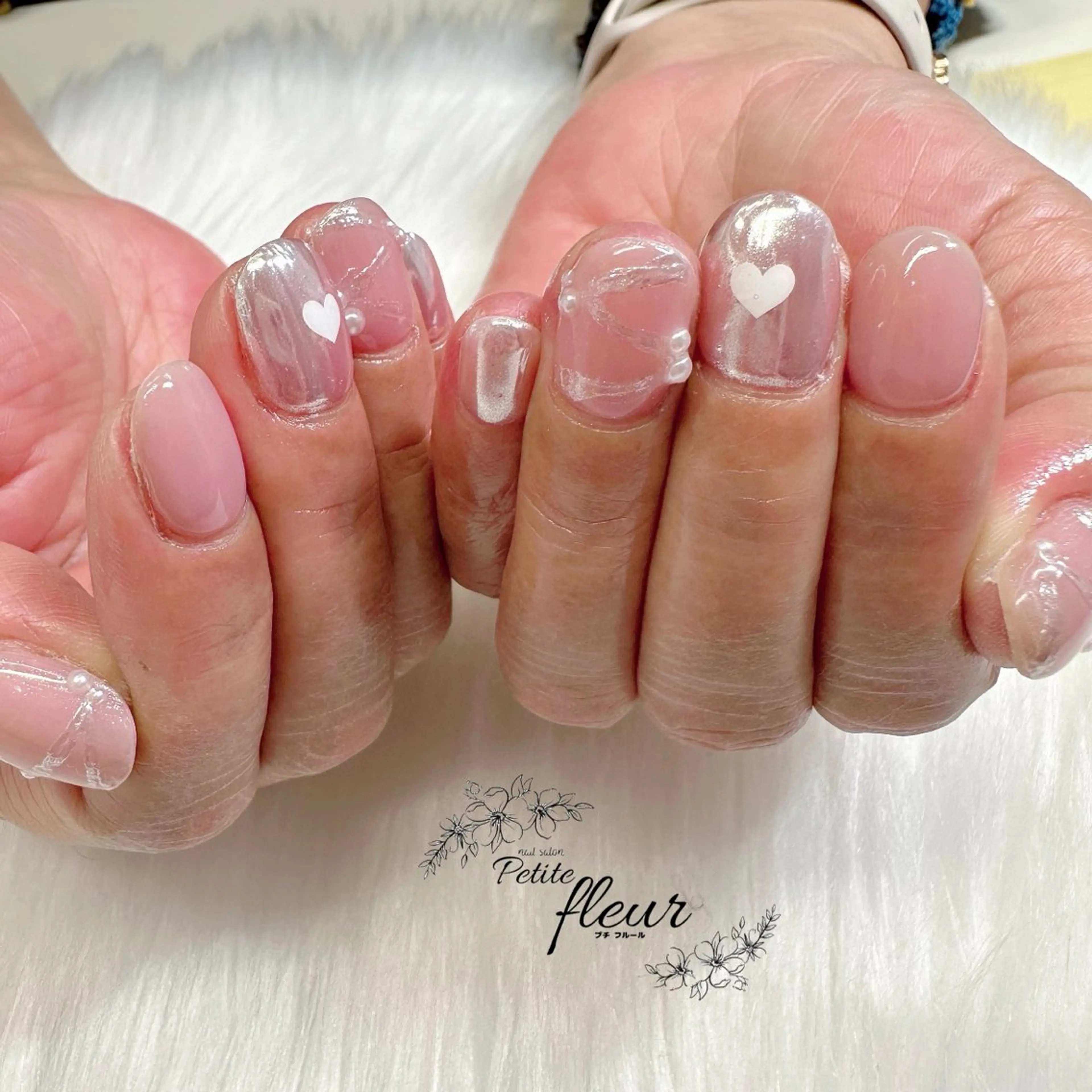 ネイル リボン ❁⃘*。Petite fleur❁⃘*りさのネイルデザイン