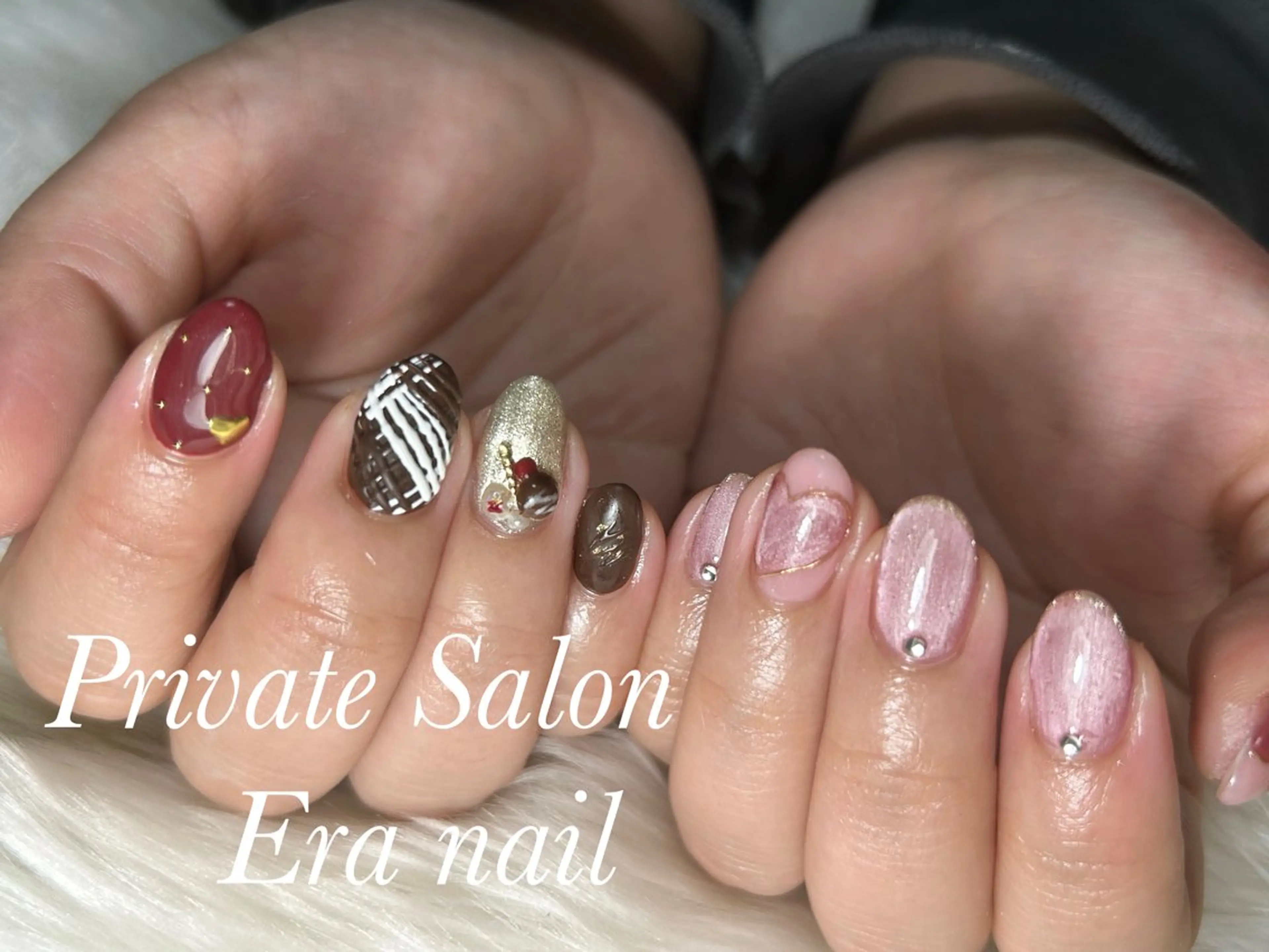 ネイル バレンタイン ハンドネイル Era nailのネイルデザイン