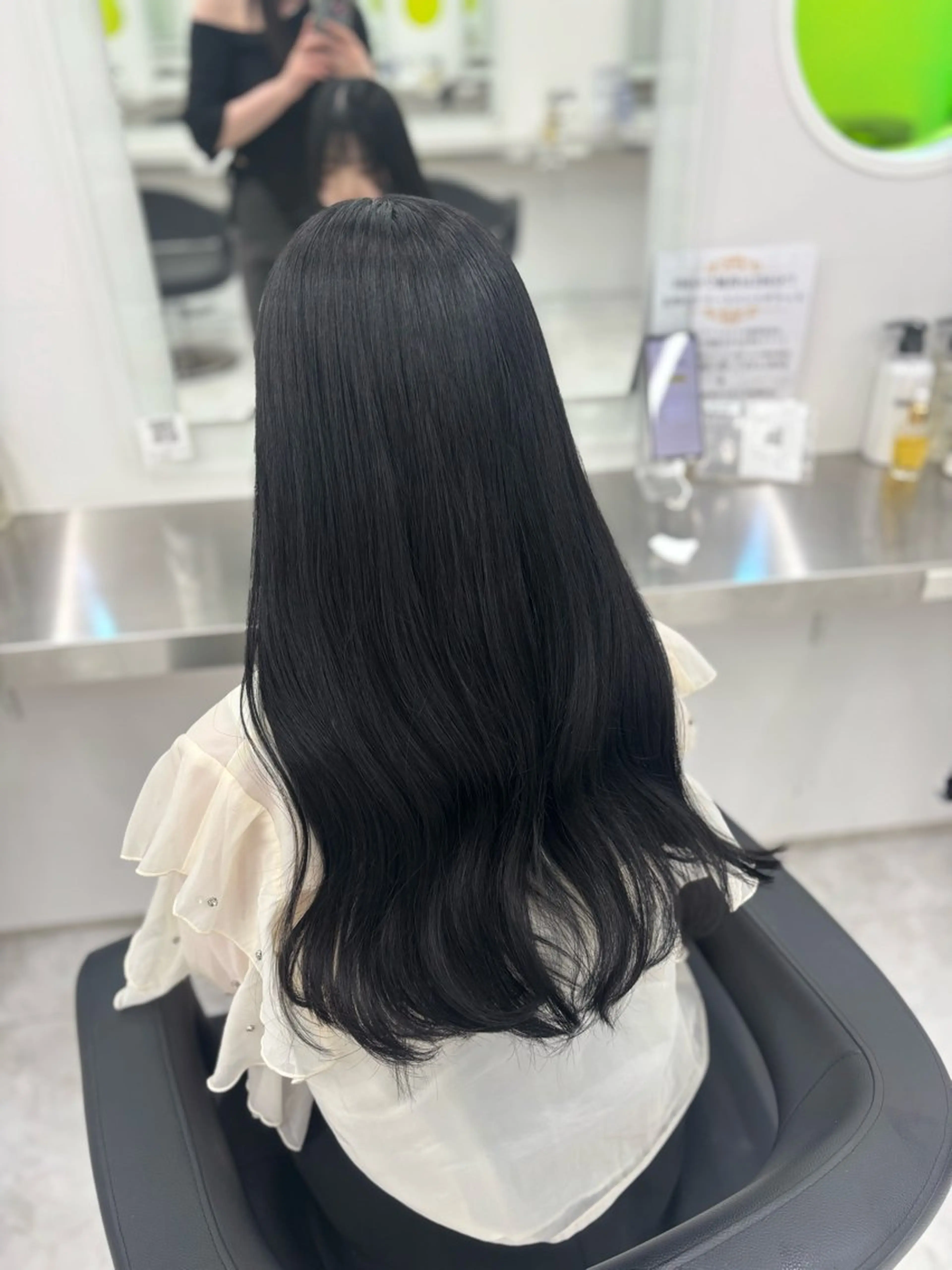 ロング カラー カット ヘアカラー 韓国風暗髪ヘア🤍 🫧MIREIのヘアスタイル