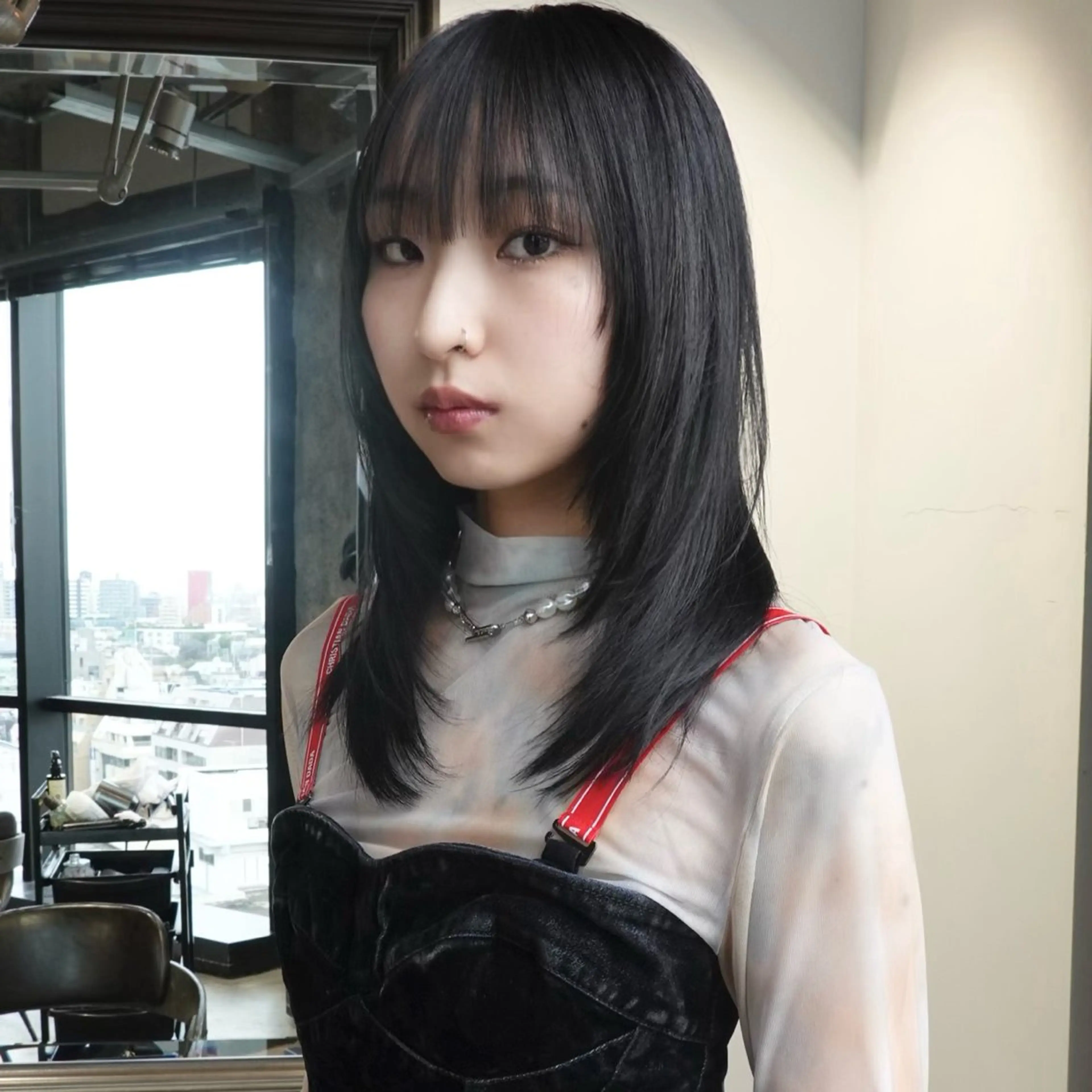 ロング 顔まわりレイヤー レイヤーカット カット bloc japon所属・ﾌﾞﾚｲｽﾞ˚✧₊⁎ ﾚｲﾔｰToriのヘアスタイル