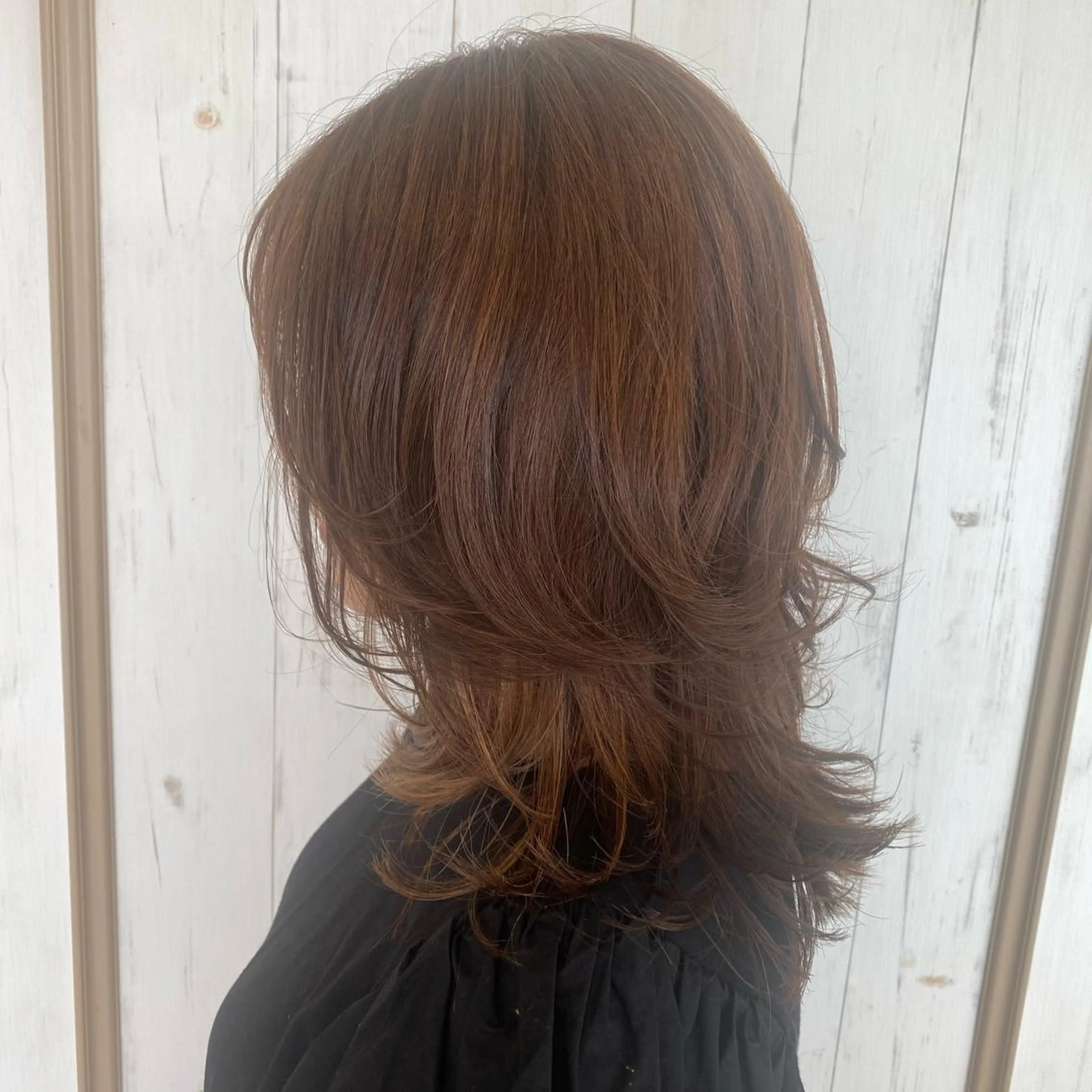 セミロング レイヤーカット ase.糸島店所属・UEDA AYAのヘアスタイル