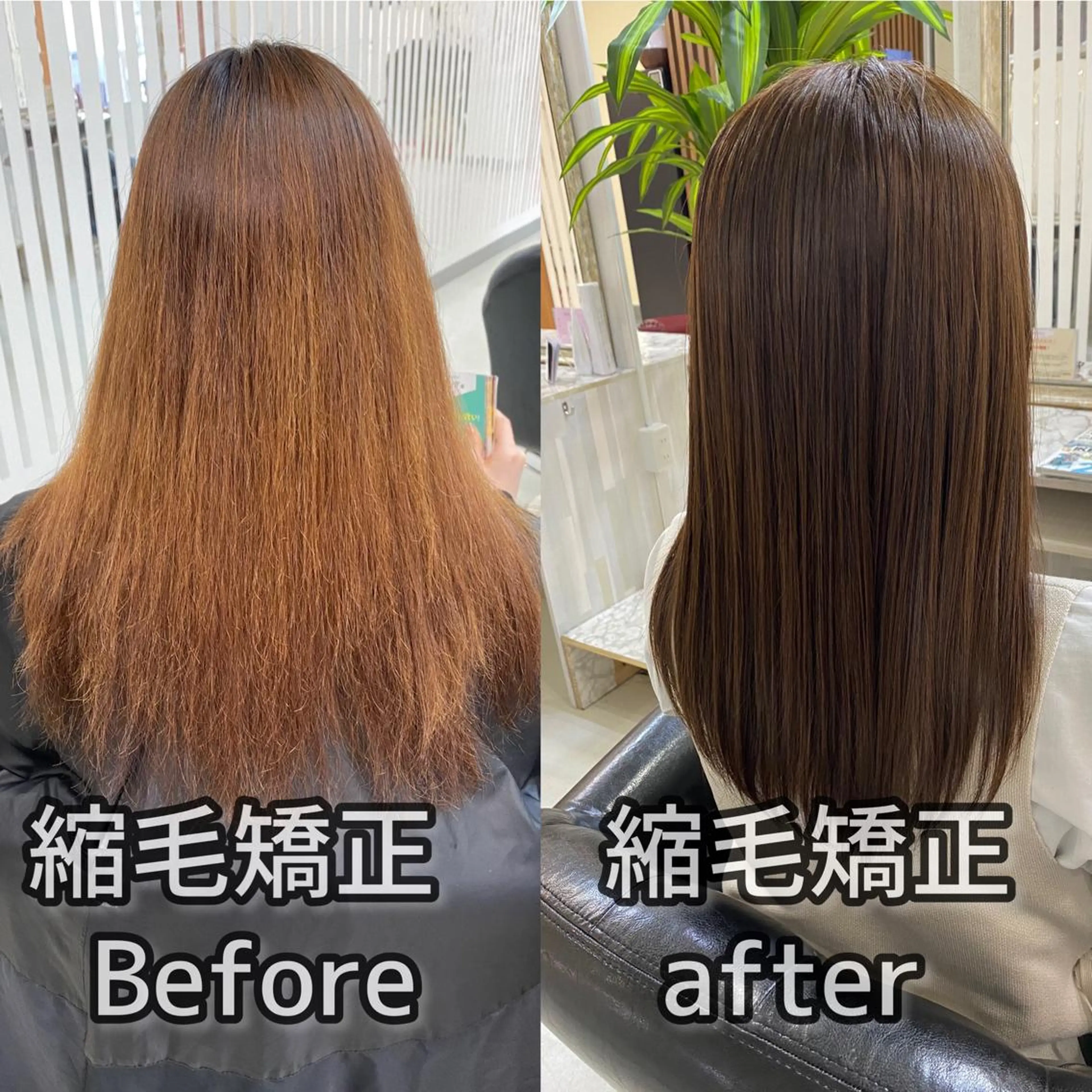 セミロング カラー 縮毛矯正 カット 縮毛矯正 トリートメント YURI ✨のヘアスタイル