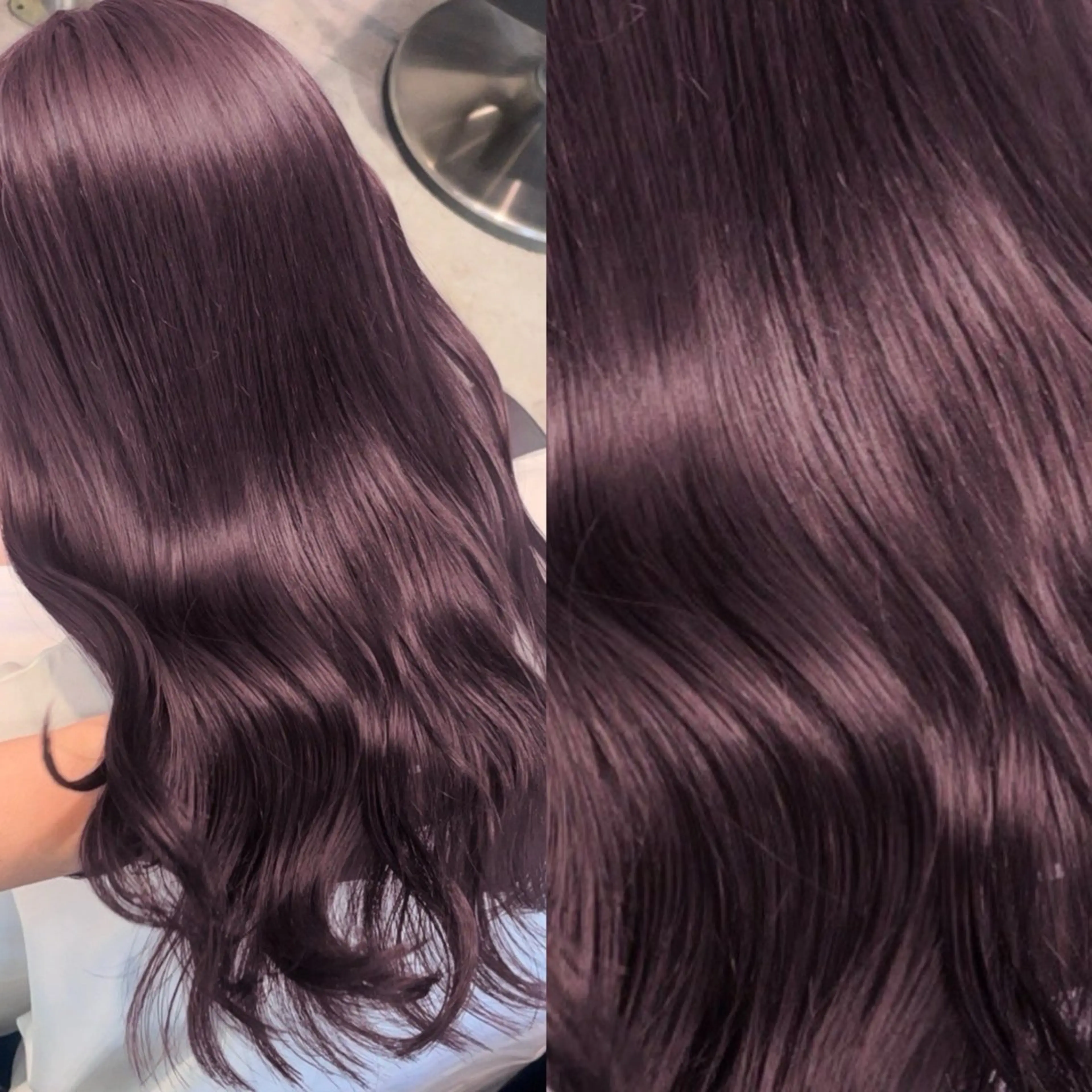 ロング カラー ブリーチ ブリーチなしカラー 髪質改善 トリートメント 💗愛され暖色💗 ピンク/レッド💗のヘアスタイル