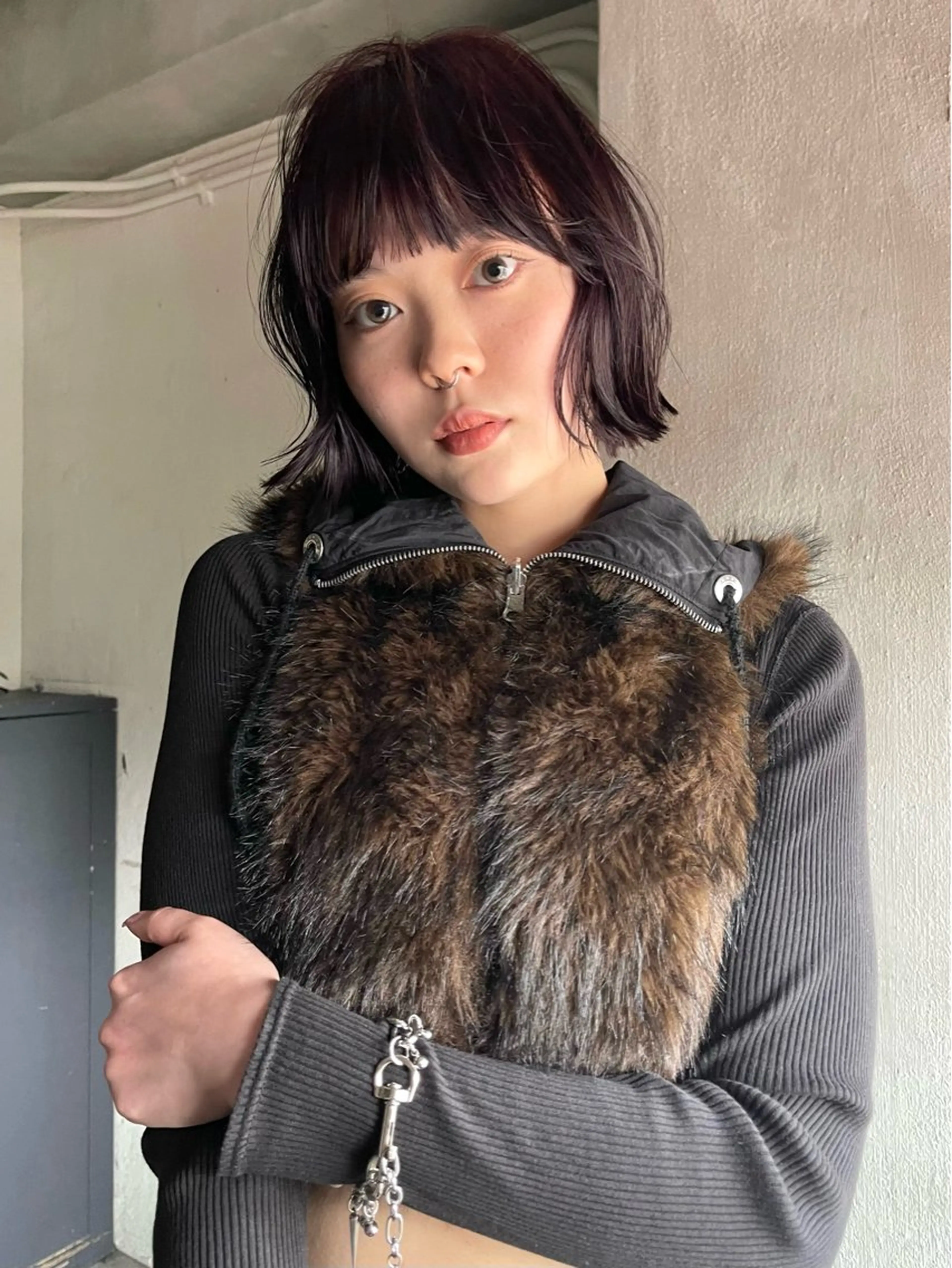 ミディアム カラー カット ヘアカラー トリートメント ヘアセット 安部佑哉/ハイトーン /レイヤー/ブリーチのヘアスタイル