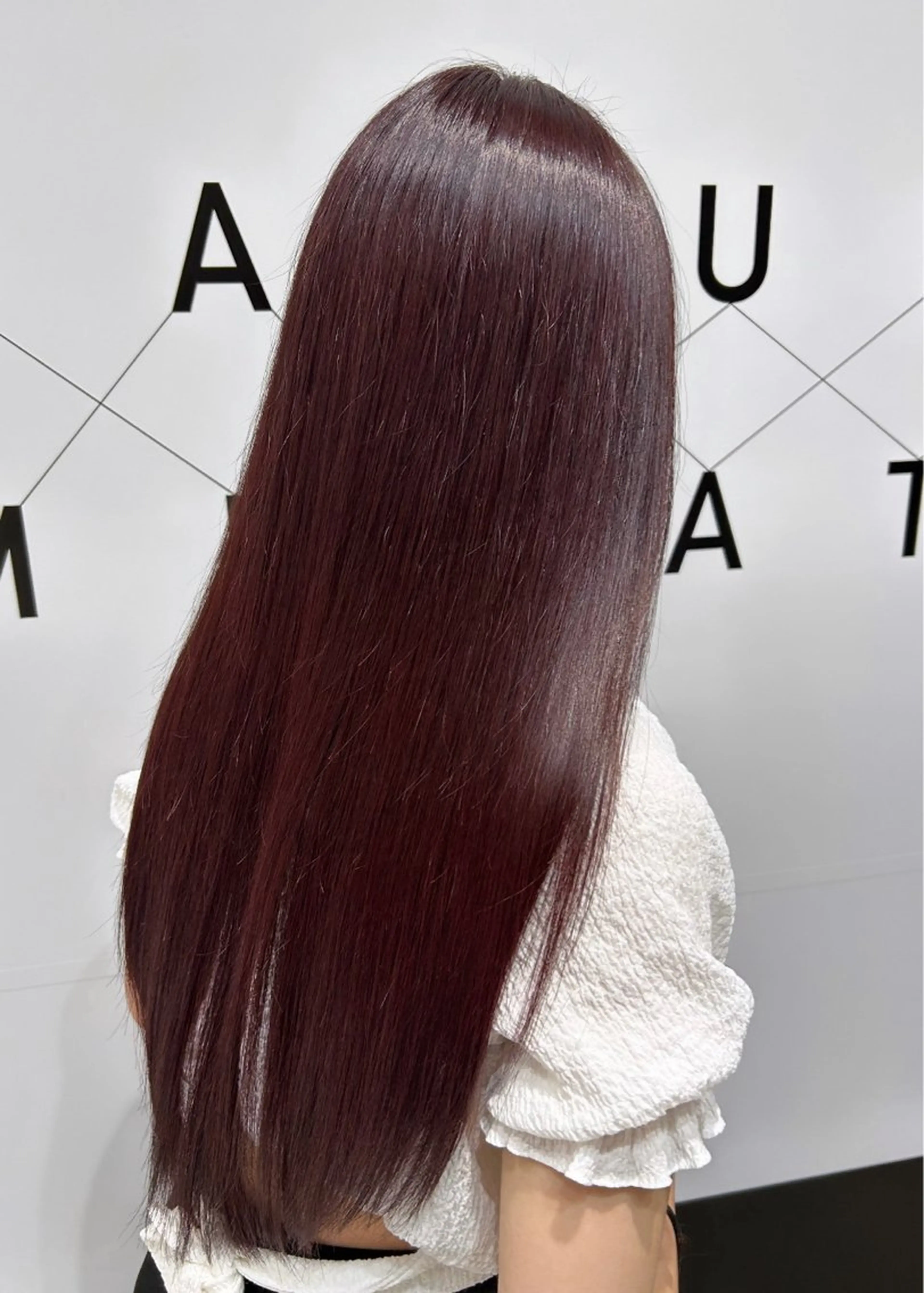 ロング カラー ボルドーカラー トリートメント For.c.c.c.c所属・近藤 ちかのヘアスタイル