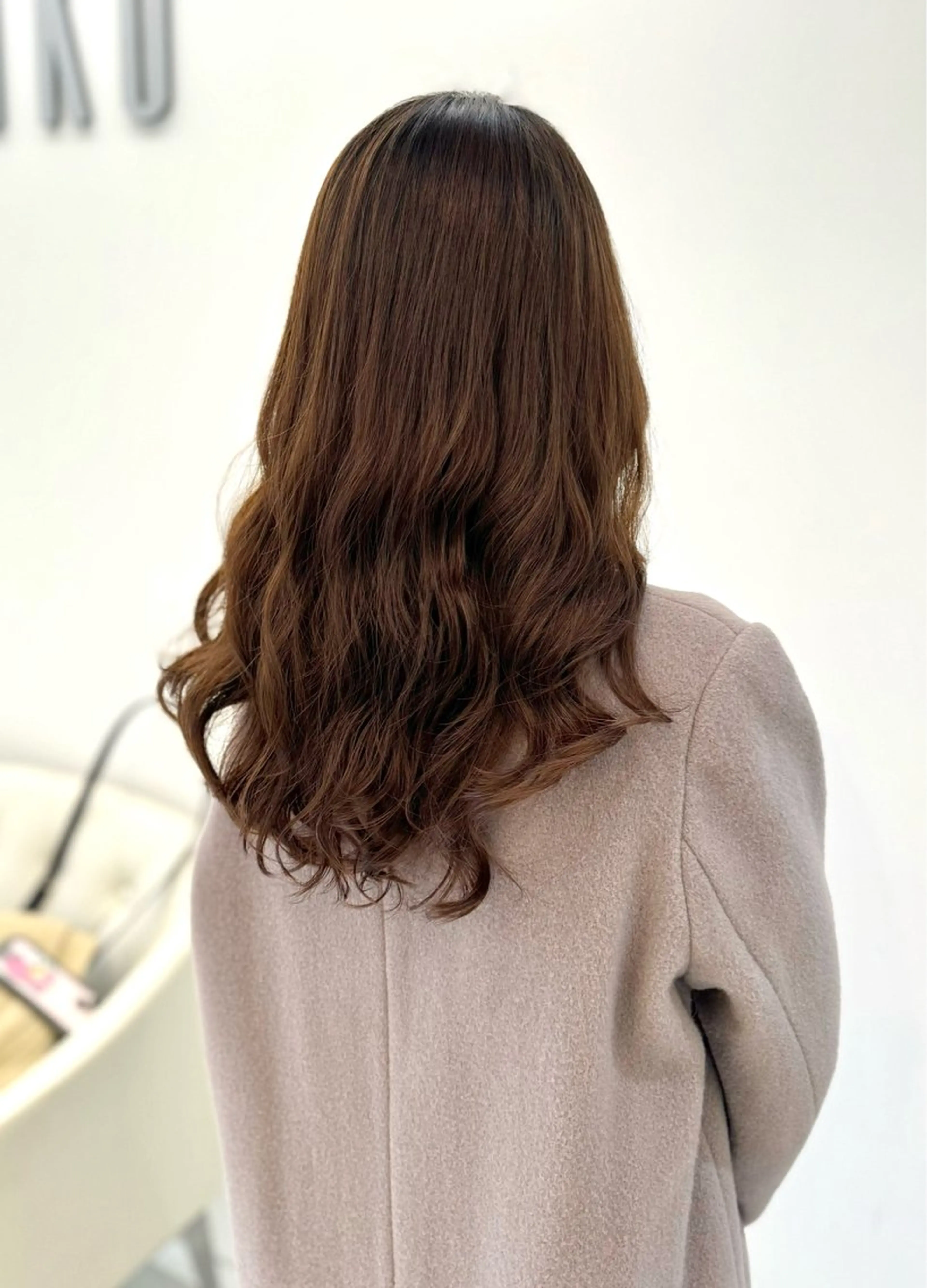 ロング パーマ デジタルパーマ カット ヘアカラー パーマ デジタルパーマ/ コテ巻き風パーマのヘアスタイル