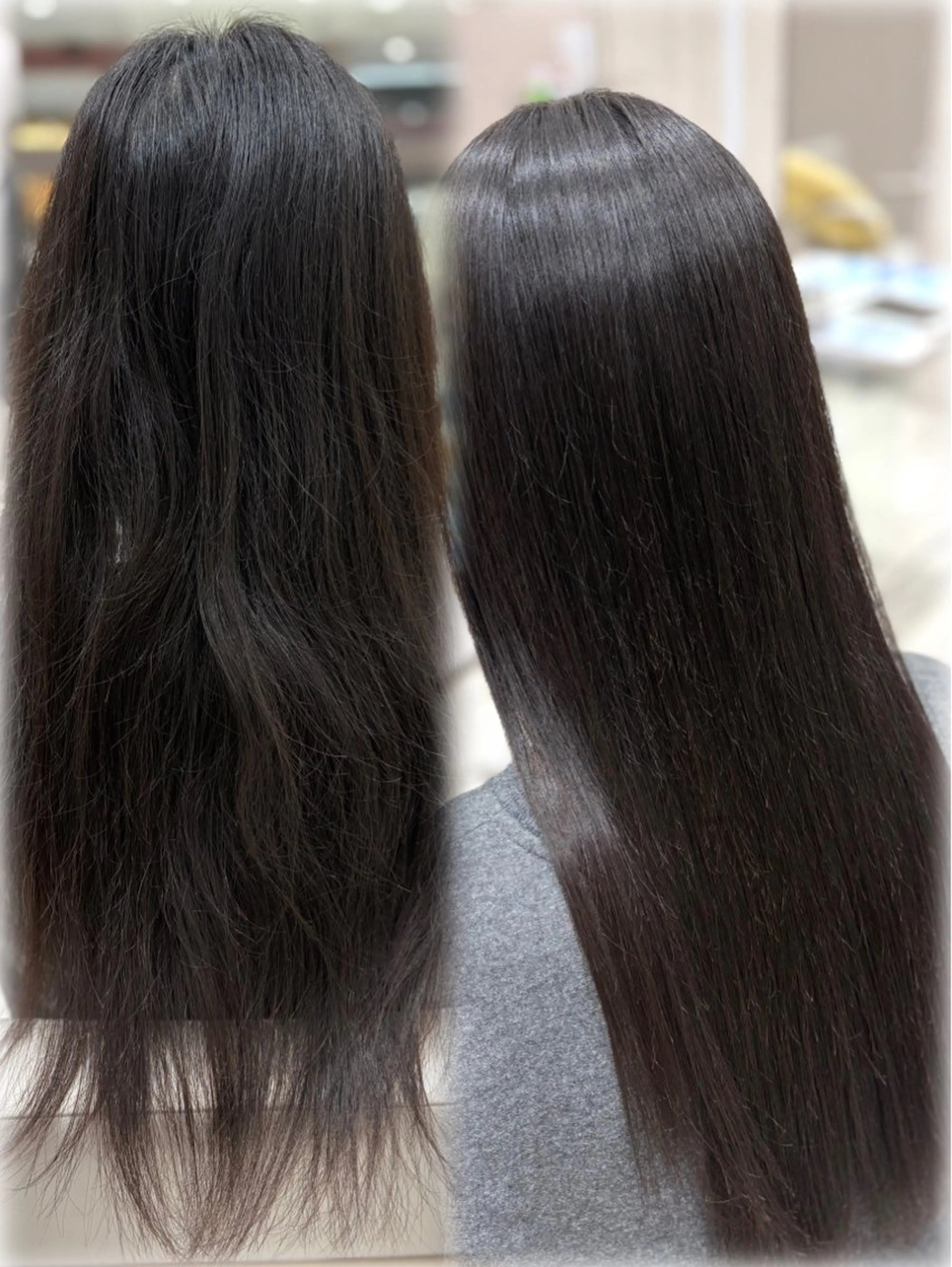 ロング パーマ 縮毛矯正 縮毛矯正 銀座/オリーブ/ 透明感カラー✨りくのヘアスタイル