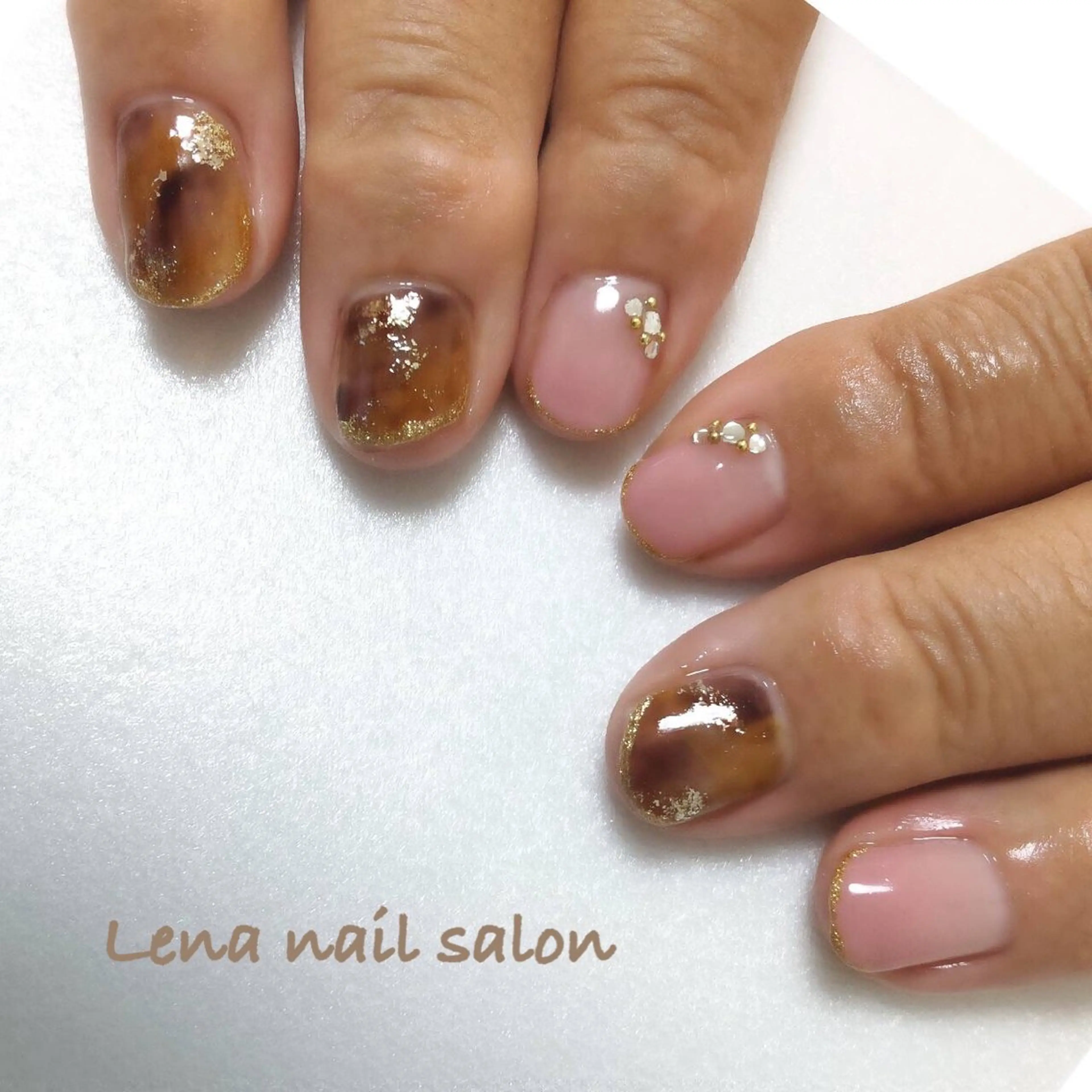 ネイル ジェルネイル ハンドネイル 自爪育成ネイルケア Lena  nailのネイルデザイン